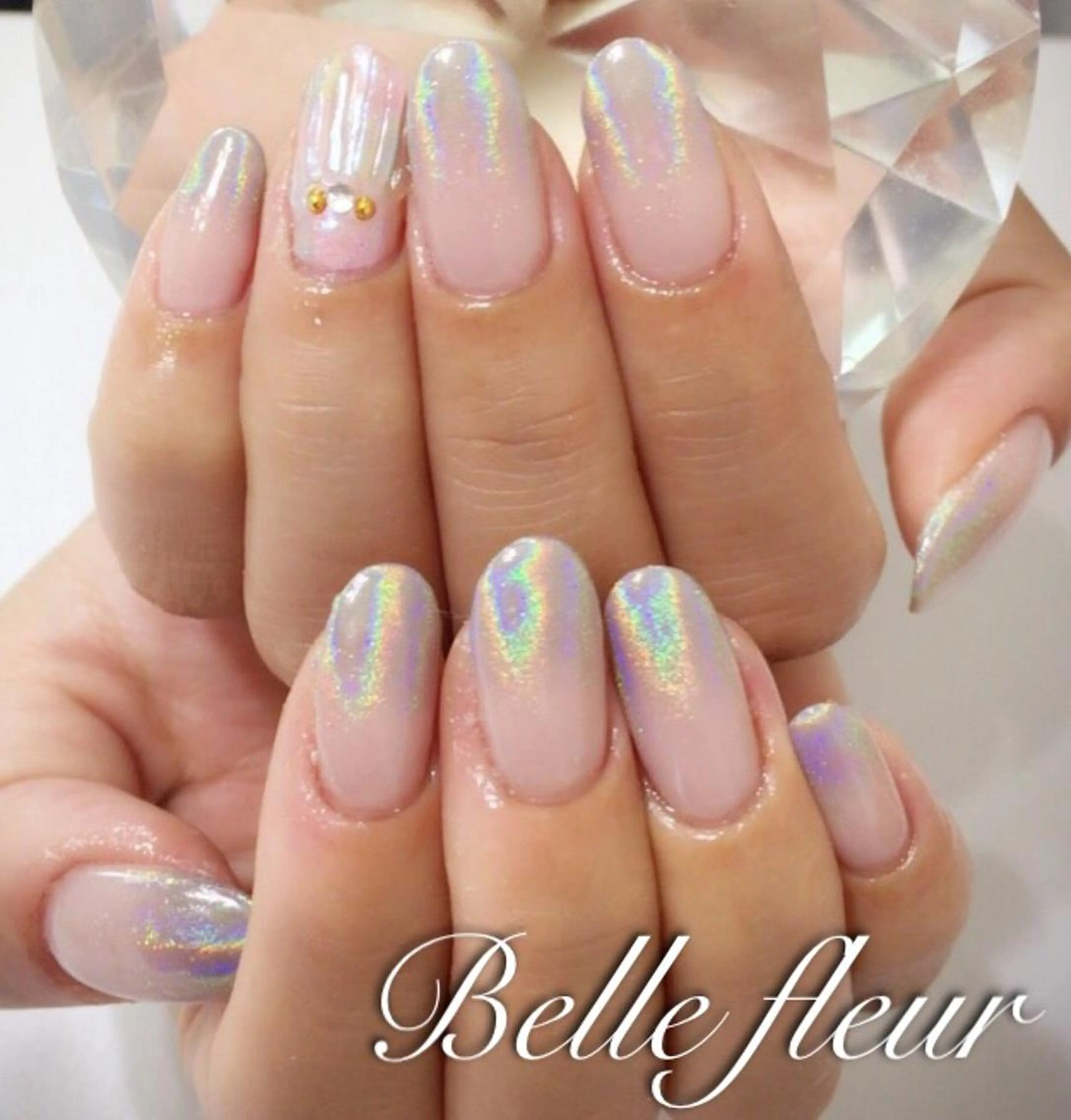 ミディアム ネイル Belle fleurのネイルデザイン