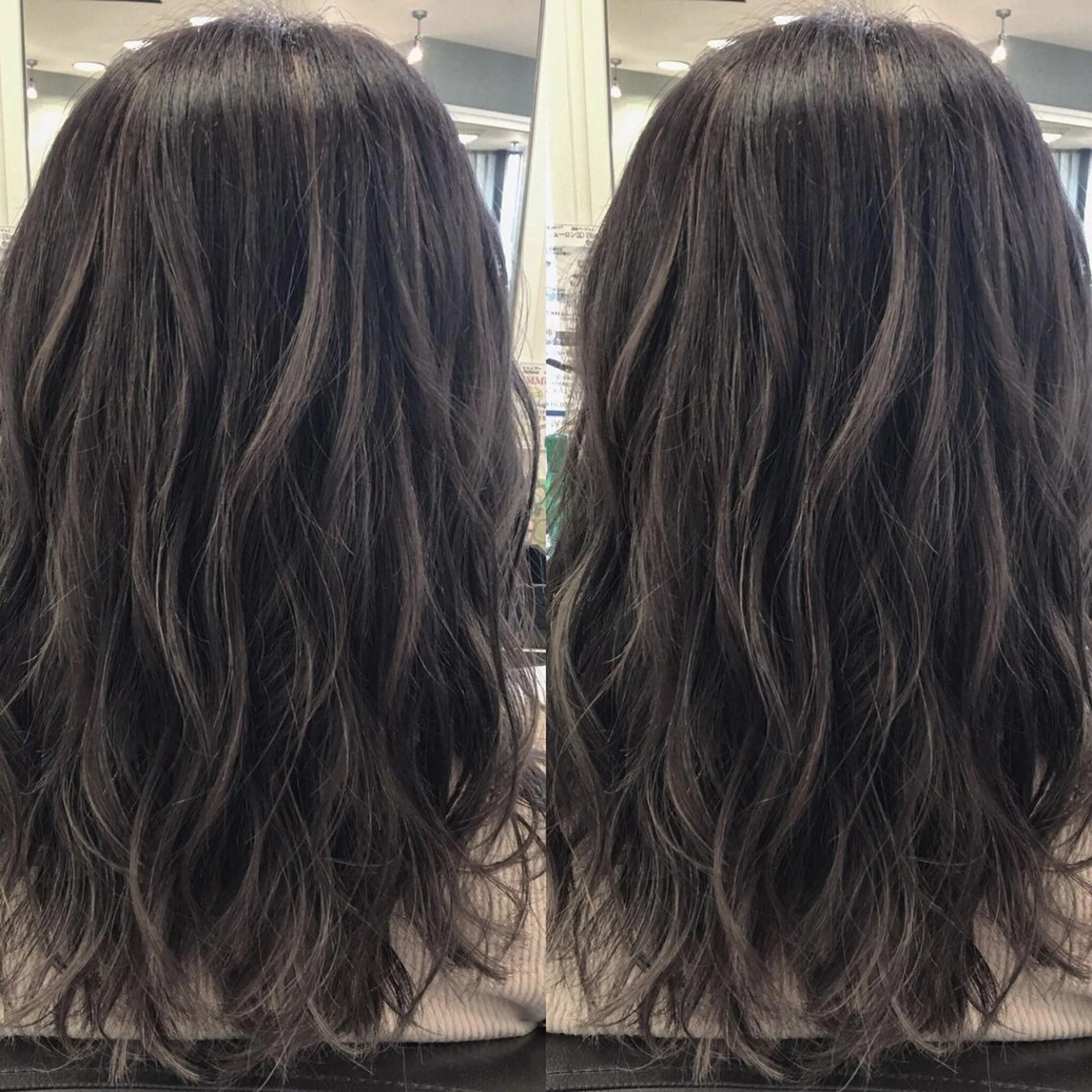 セミロング カラー box mico. mutsumiのヘアスタイル