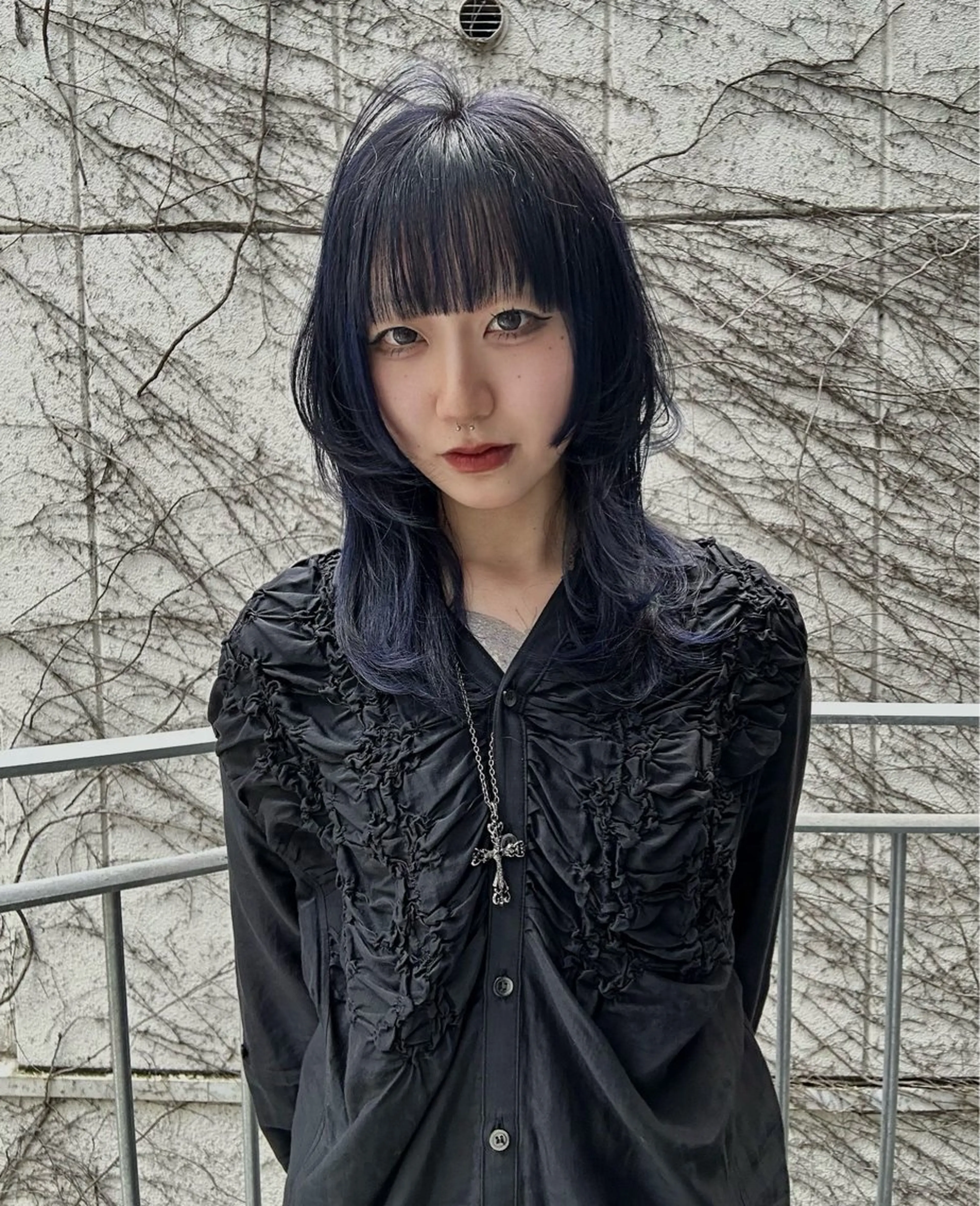 セミロング カラー naito/ブリーチ /エクステ/縮毛のヘアスタイル