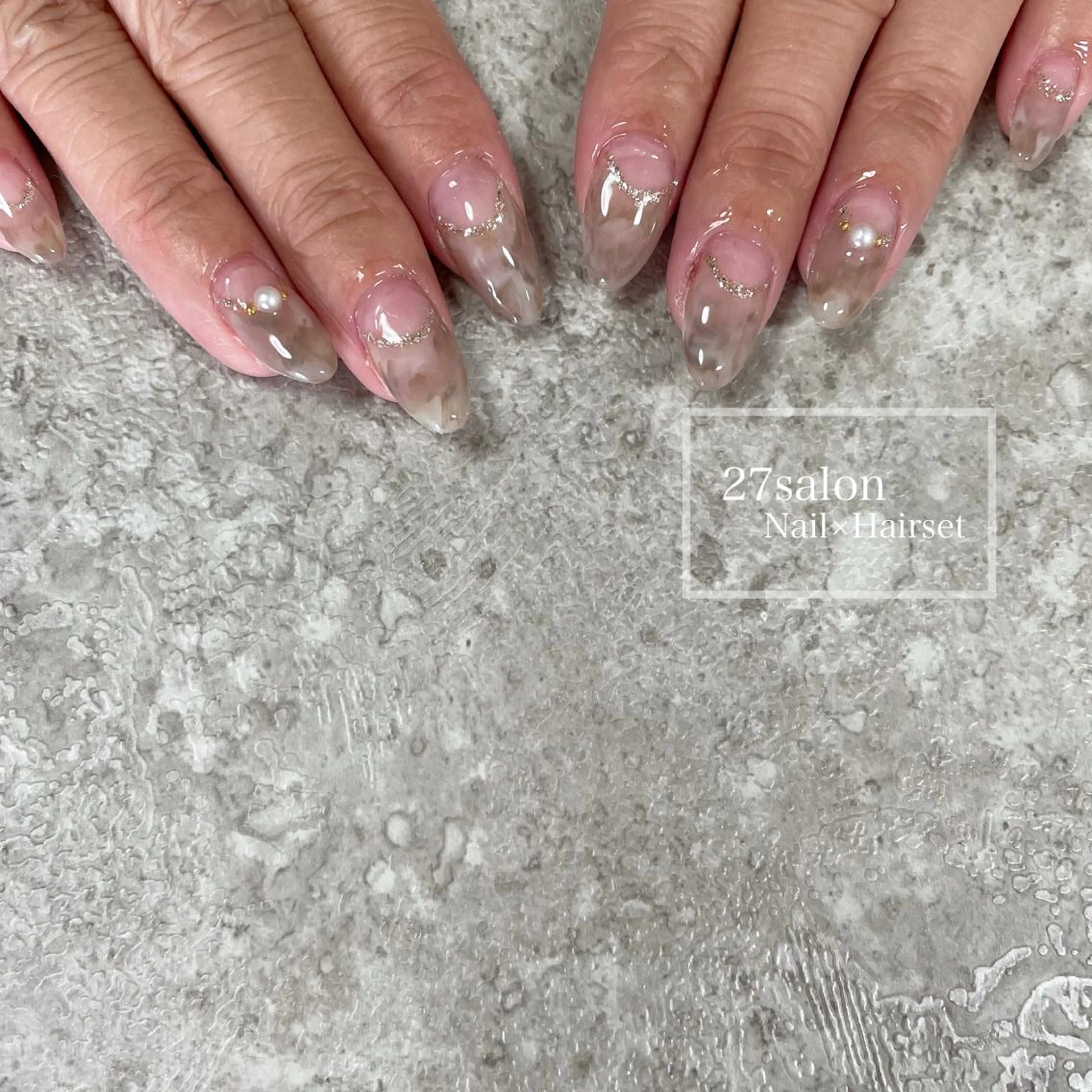 ネイル アートネイル フレンチネイル 27salon yuinaのネイルデザイン