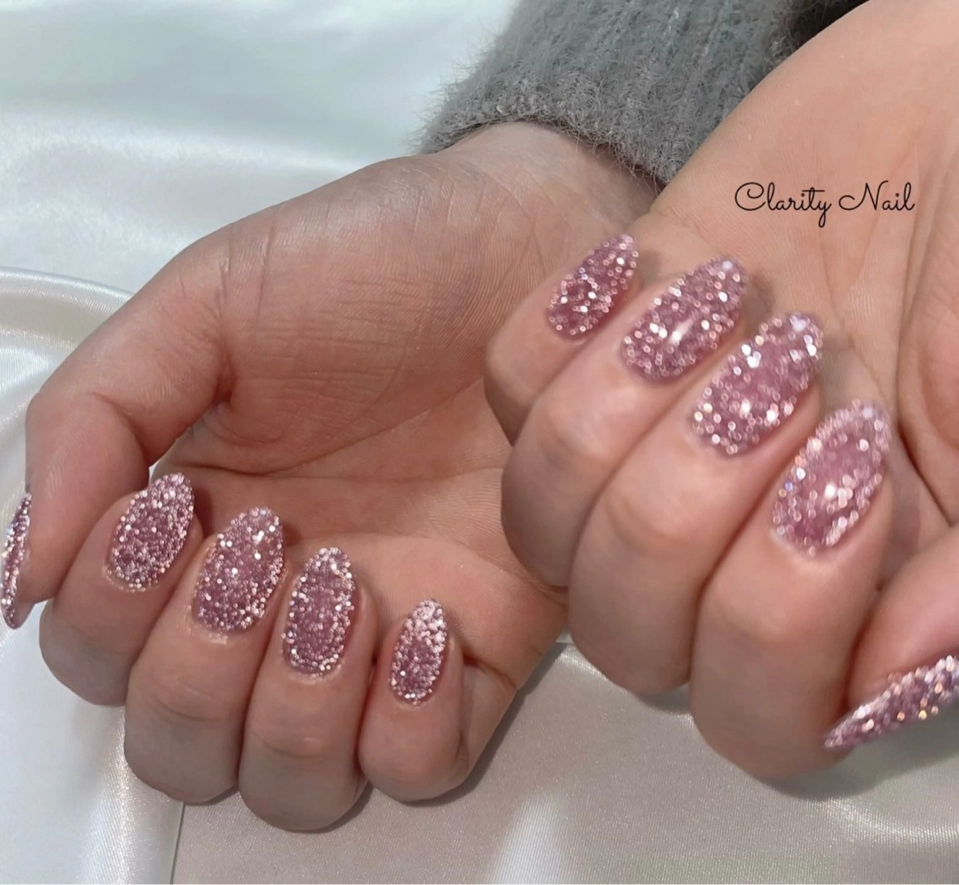ネイル フラッシュネイル ラメ(グリッター) ワンカラーネイル ハンドネイル Clarity Nailのネイルデザイン