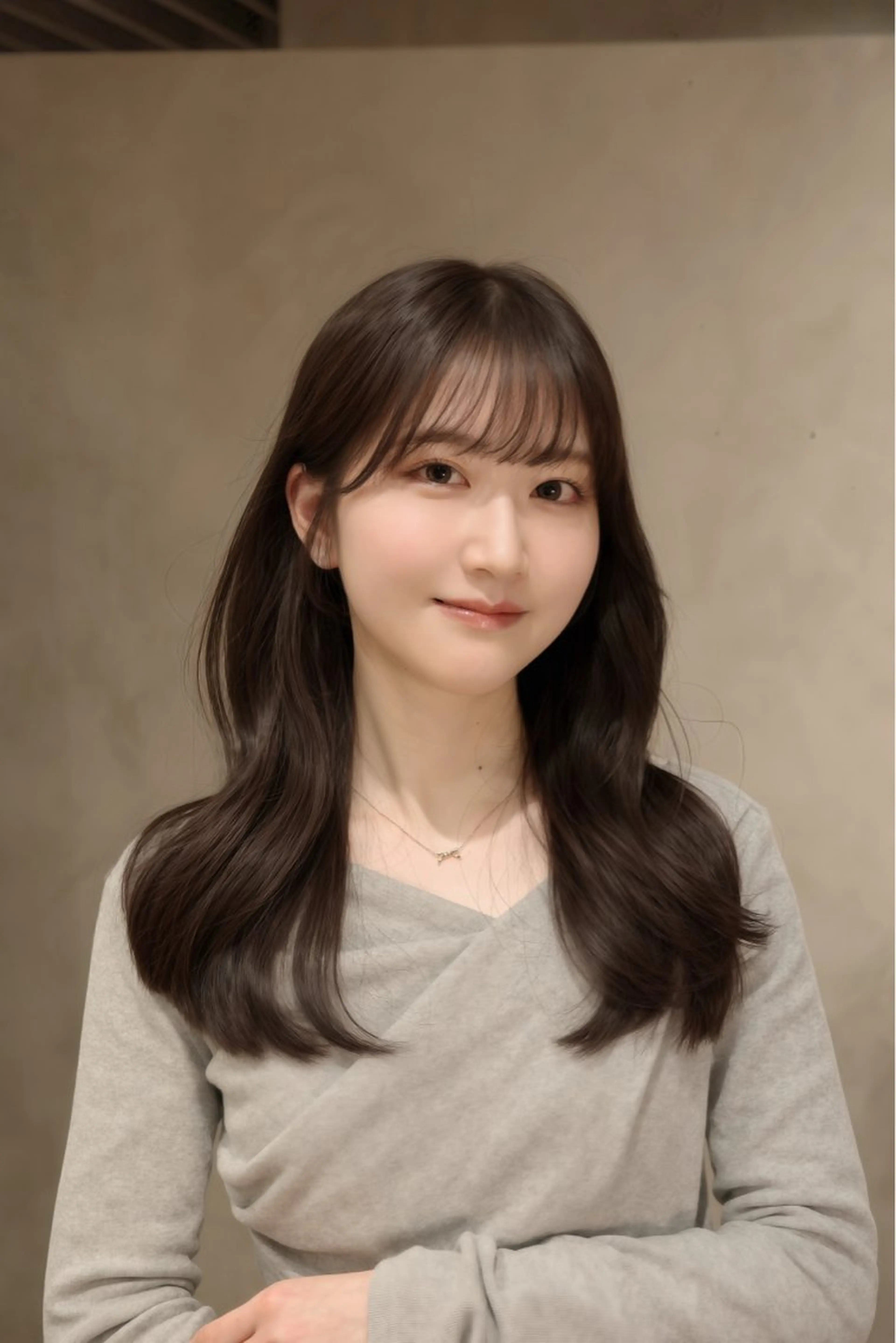 セミロング レイヤーカット トリートメント カット ヘアカラー トリートメント L'EANE THE TOKYO所属・美顔形成カット｜青山 髪質改善｜三浦秀太郎のヘアスタイル