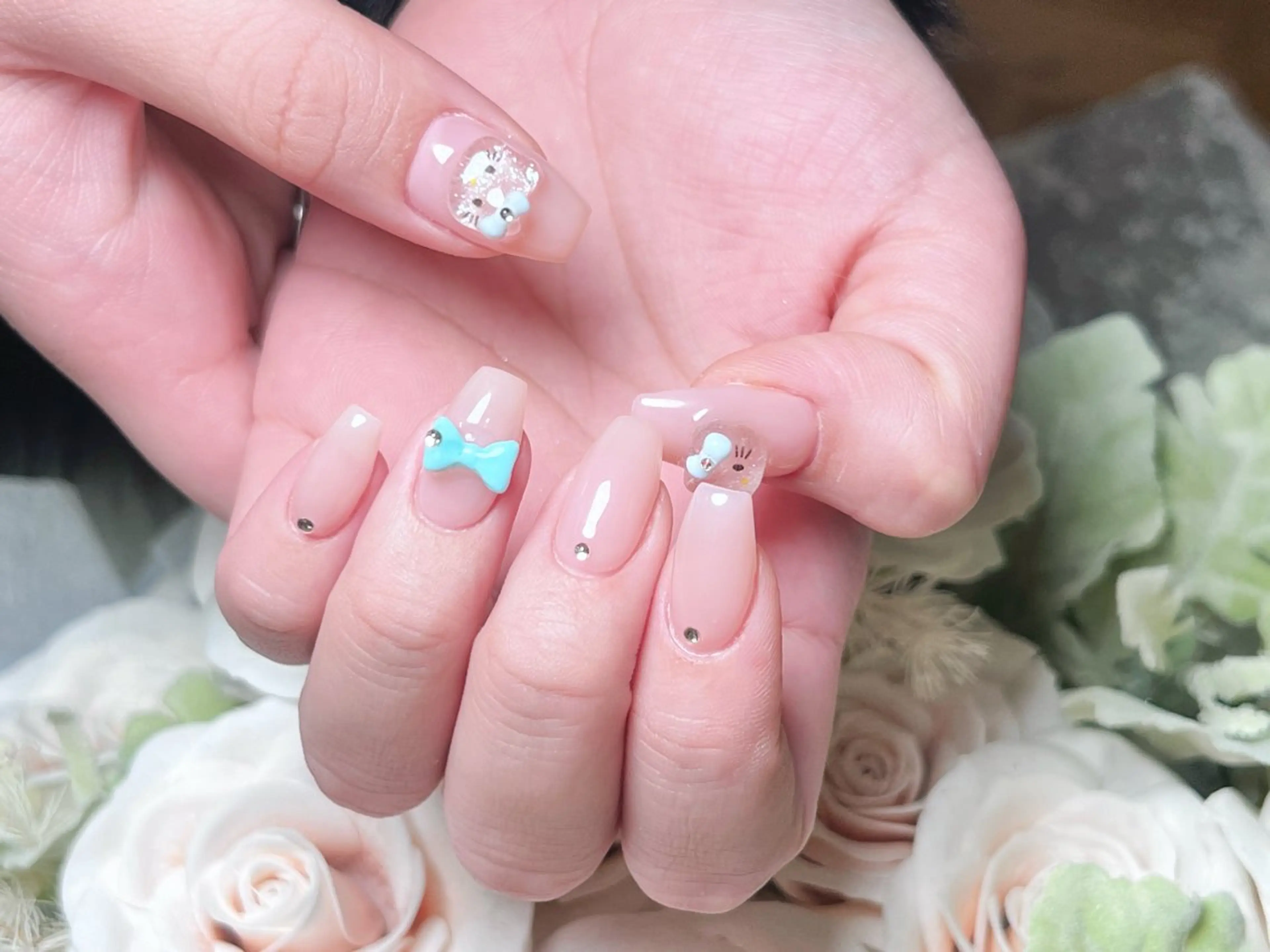 ネイル 成人式 ロングネイル マグネットネイル 持ち込み ワンカラーネイル ハンドネイル Painty所属・Painty nailのネイルデザイン