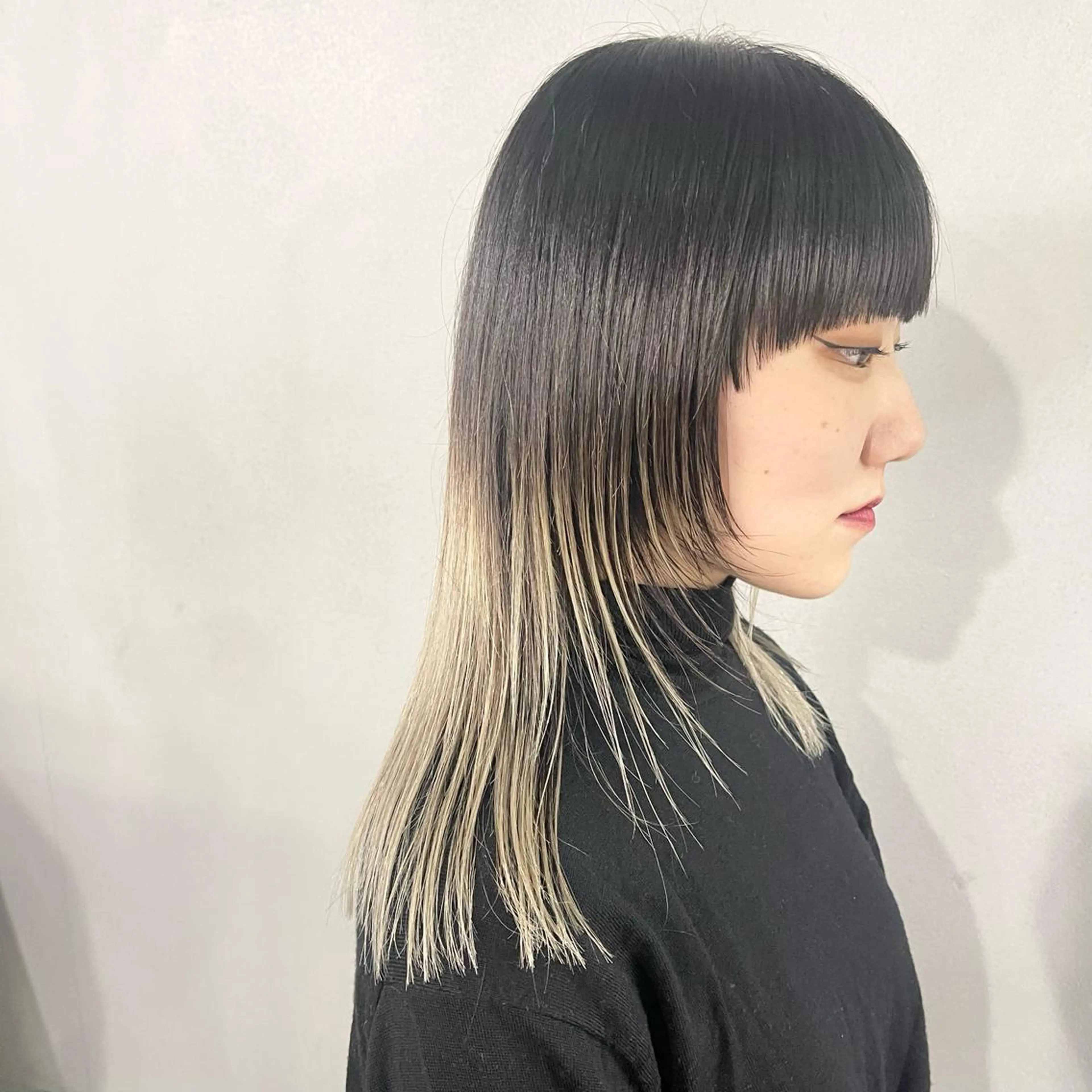 セミロング レイヤーカット ワイドバング ウルフカット 柏 ウルフ/レイヤー 田中佐和🐺のヘアスタイル