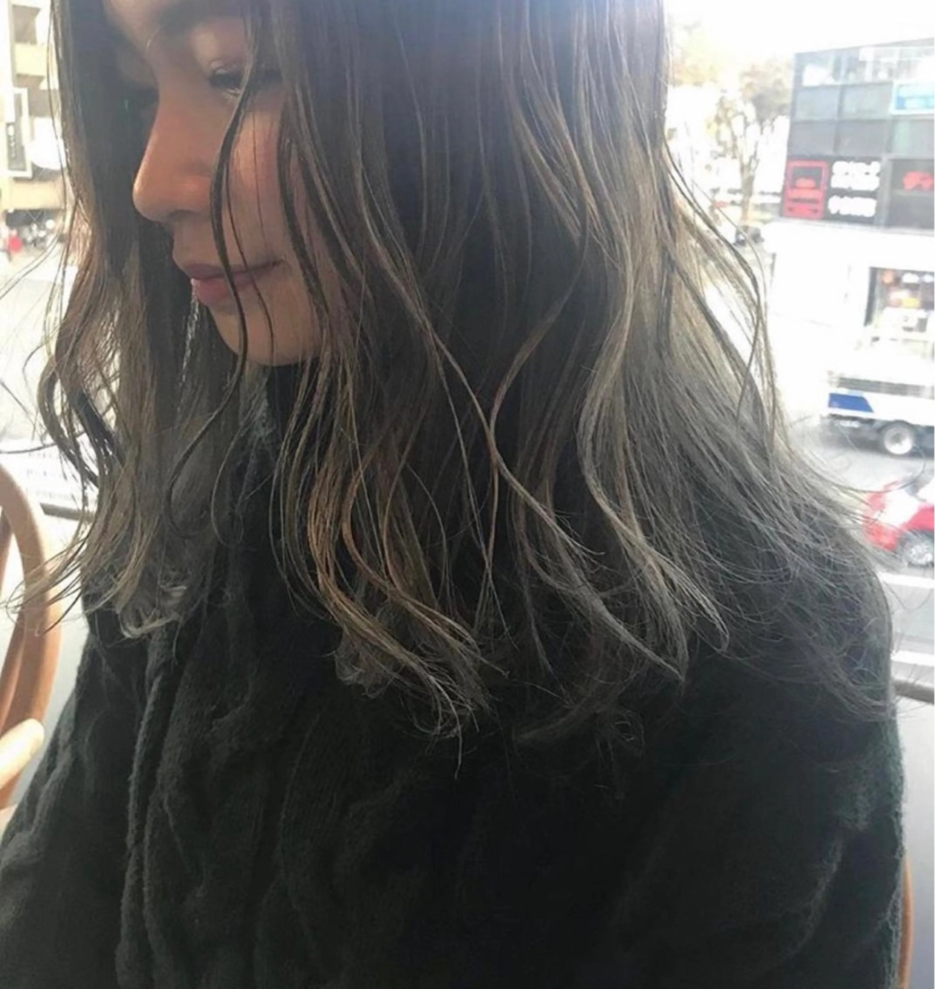 セミロング カラー カット ヘアカラー トリートメント レイヤー/ウルフ/ ハッシュカット/ダイのヘアスタイル