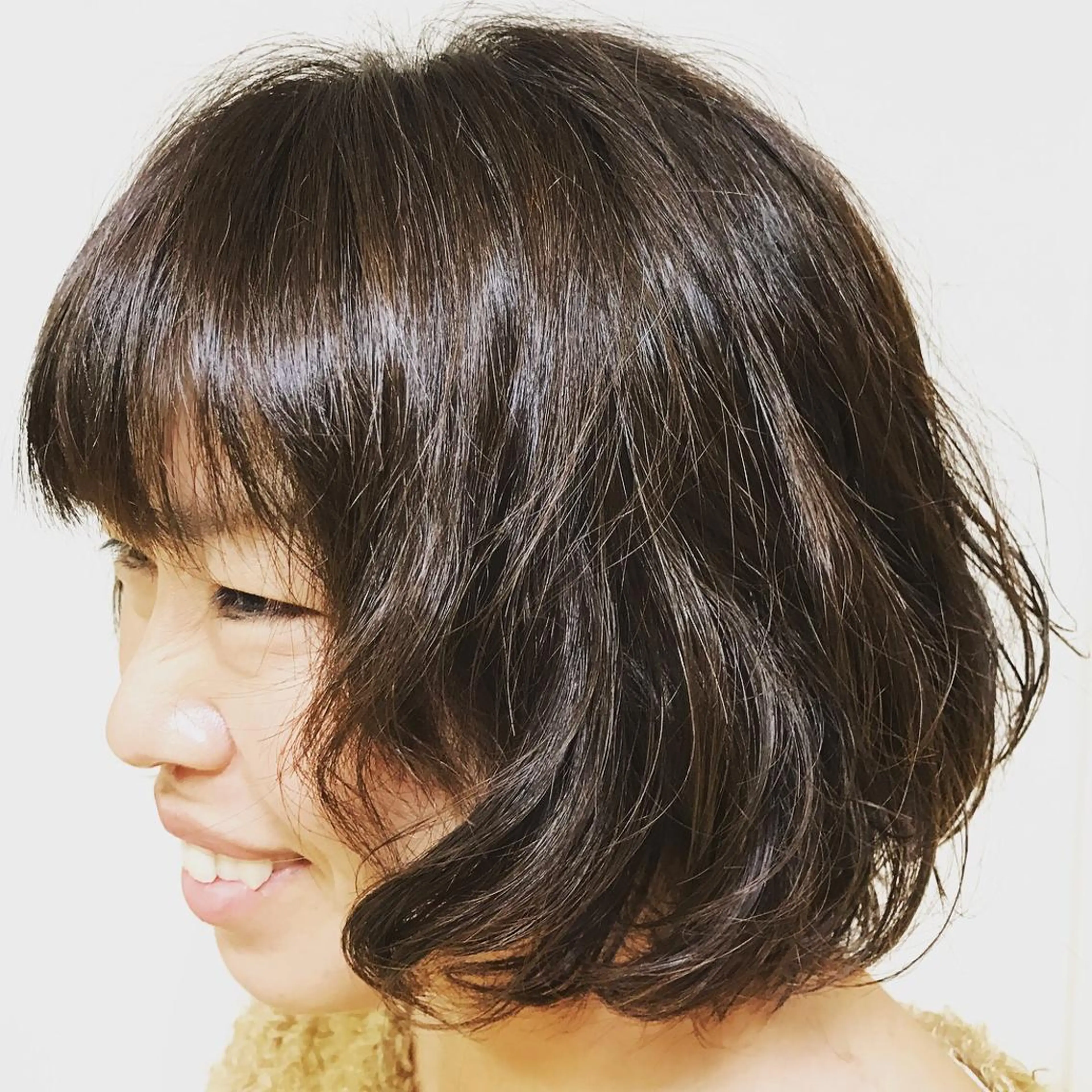 ミディアム カラー パーマ 横田 尚登のヘアスタイル