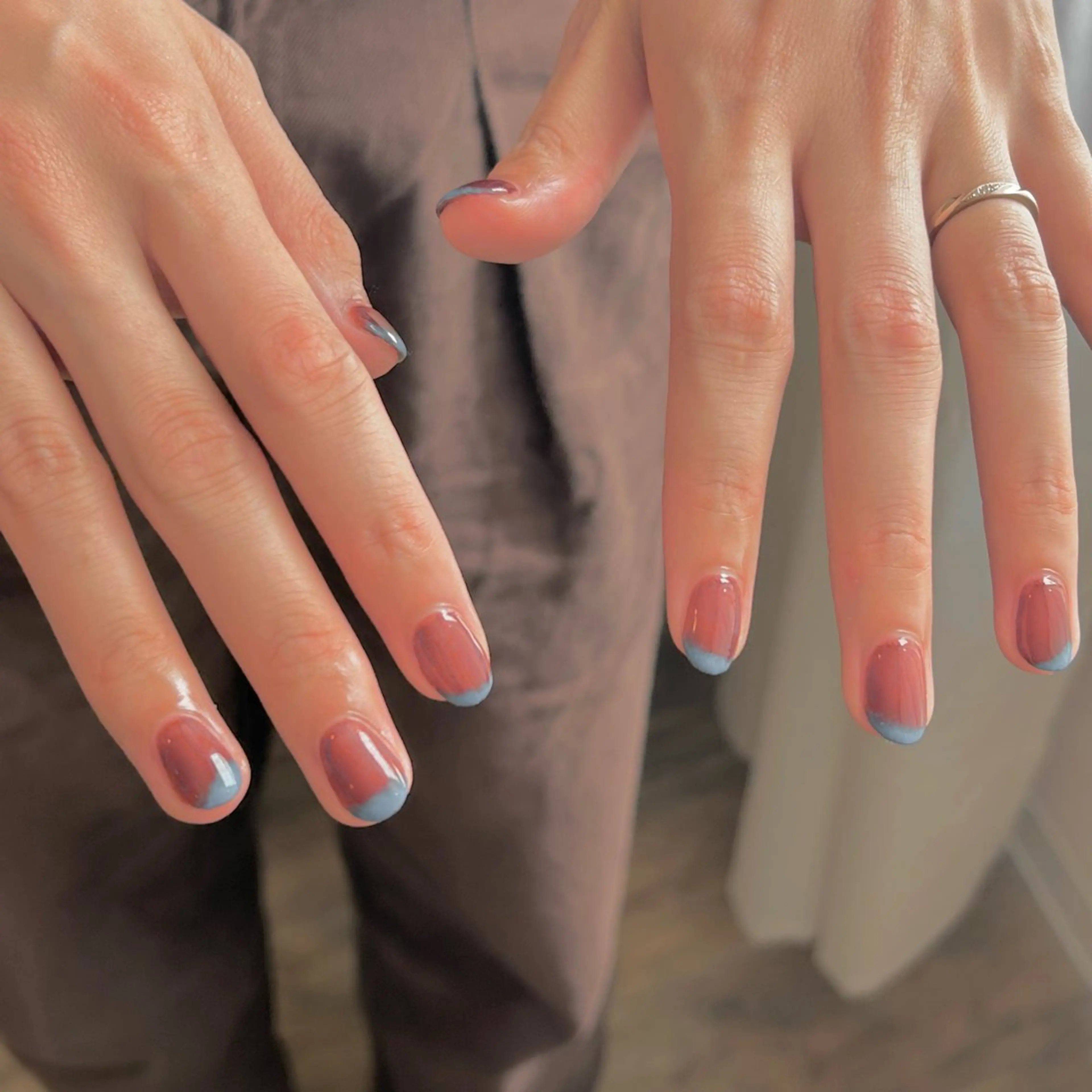 ネイル ニュアンスネイル ワンカラーネイル ハンドネイル nails Mintia ～esaka～所属・松本 麻子のネイルデザイン