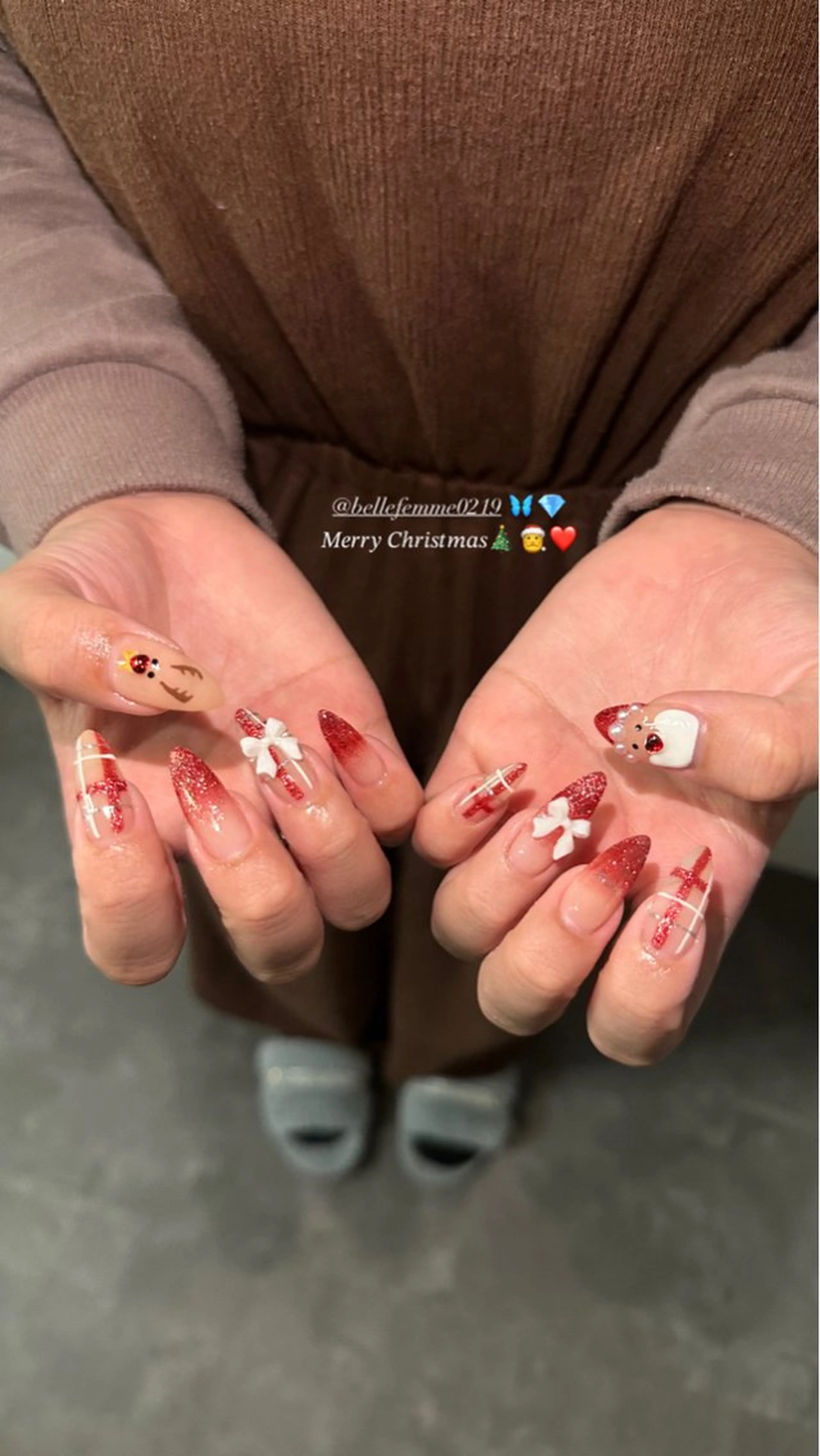 ネイル 冬ネイル クリスマス Belle Fammeのネイルデザイン
