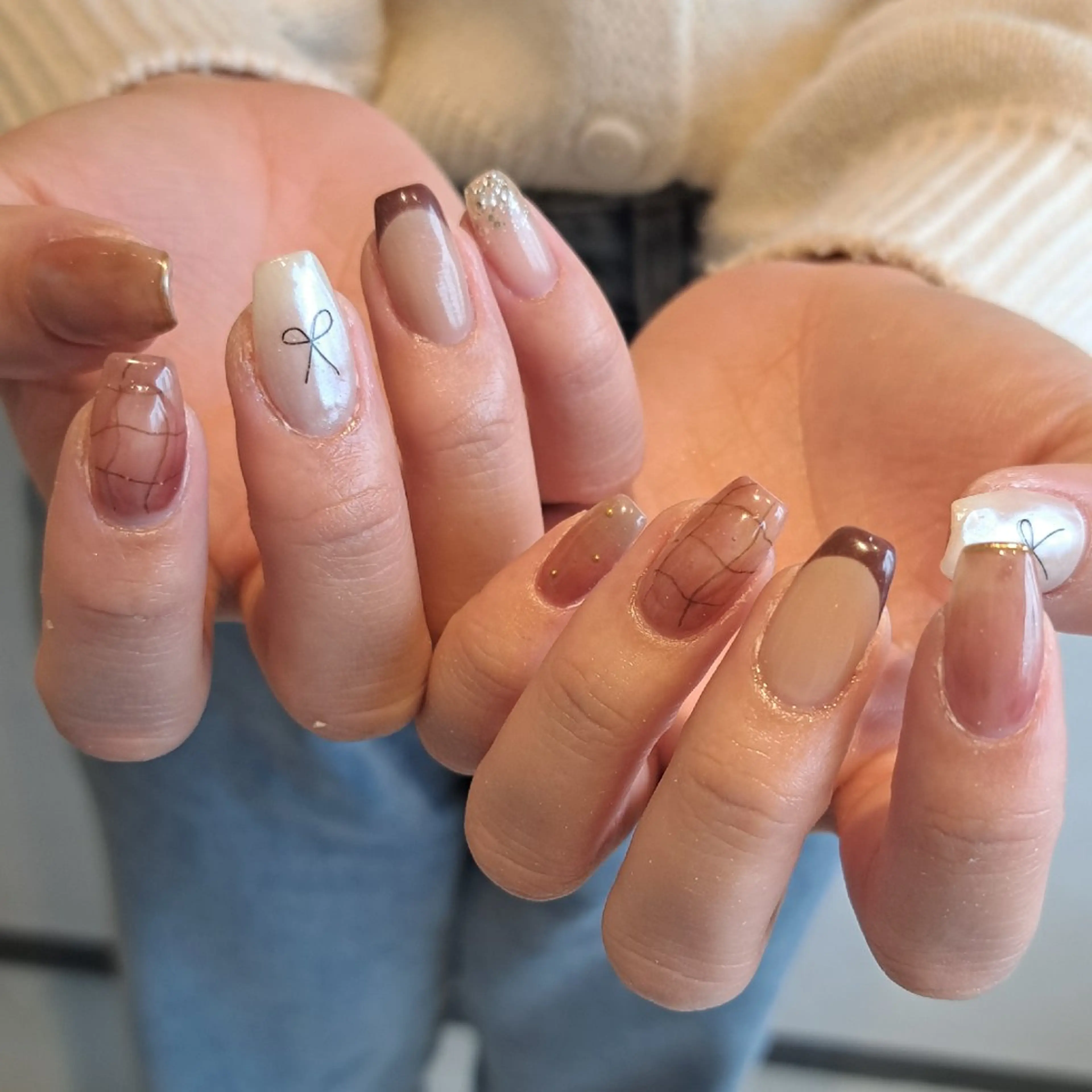 ネイル アートネイル ジェルネイル ガーリー 持ち込み ニュアンスネイル Nail mood /アートし放題のネイルデザイン