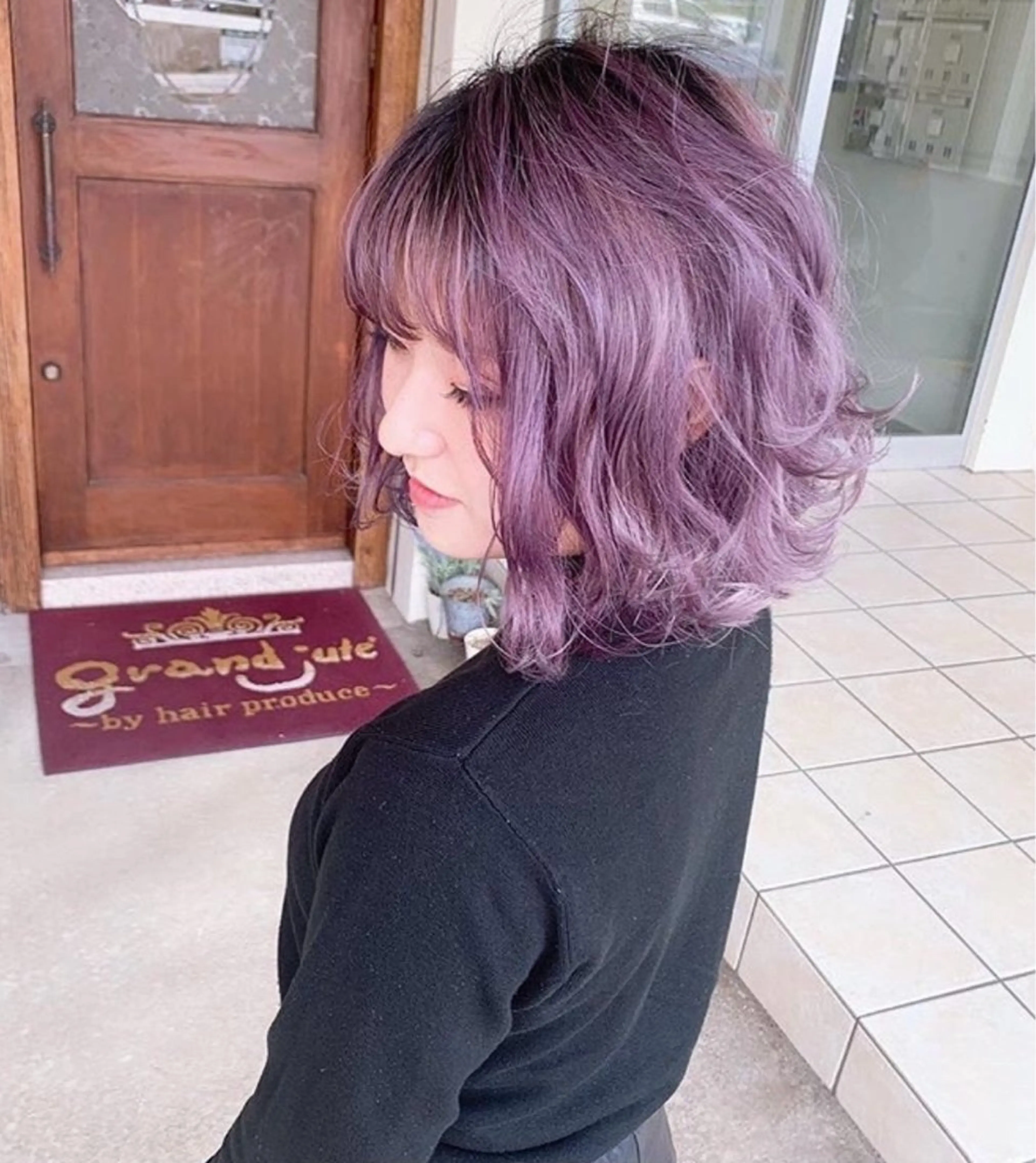 ミディアム カラー カット ヘアカラー grand juteのヘアスタイル