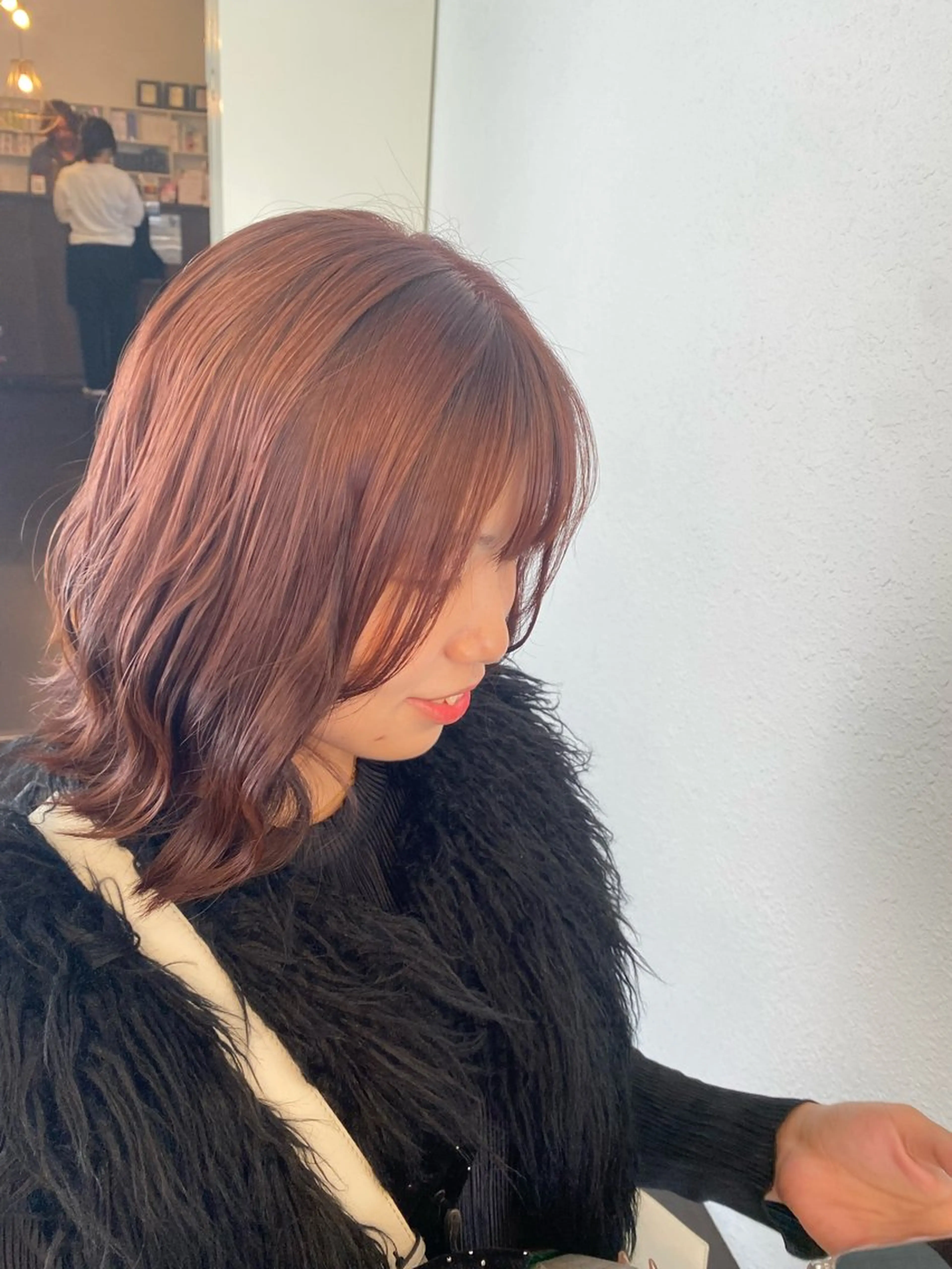 ショート カラー ヘアアレンジ ベージュカラー 透明感カラー ピンクカラー ピンクベージュ トリートメント 🍒ᩚ名駅/艶髪 縮毛矯正/あゆ🍒ᩚのヘアスタイル