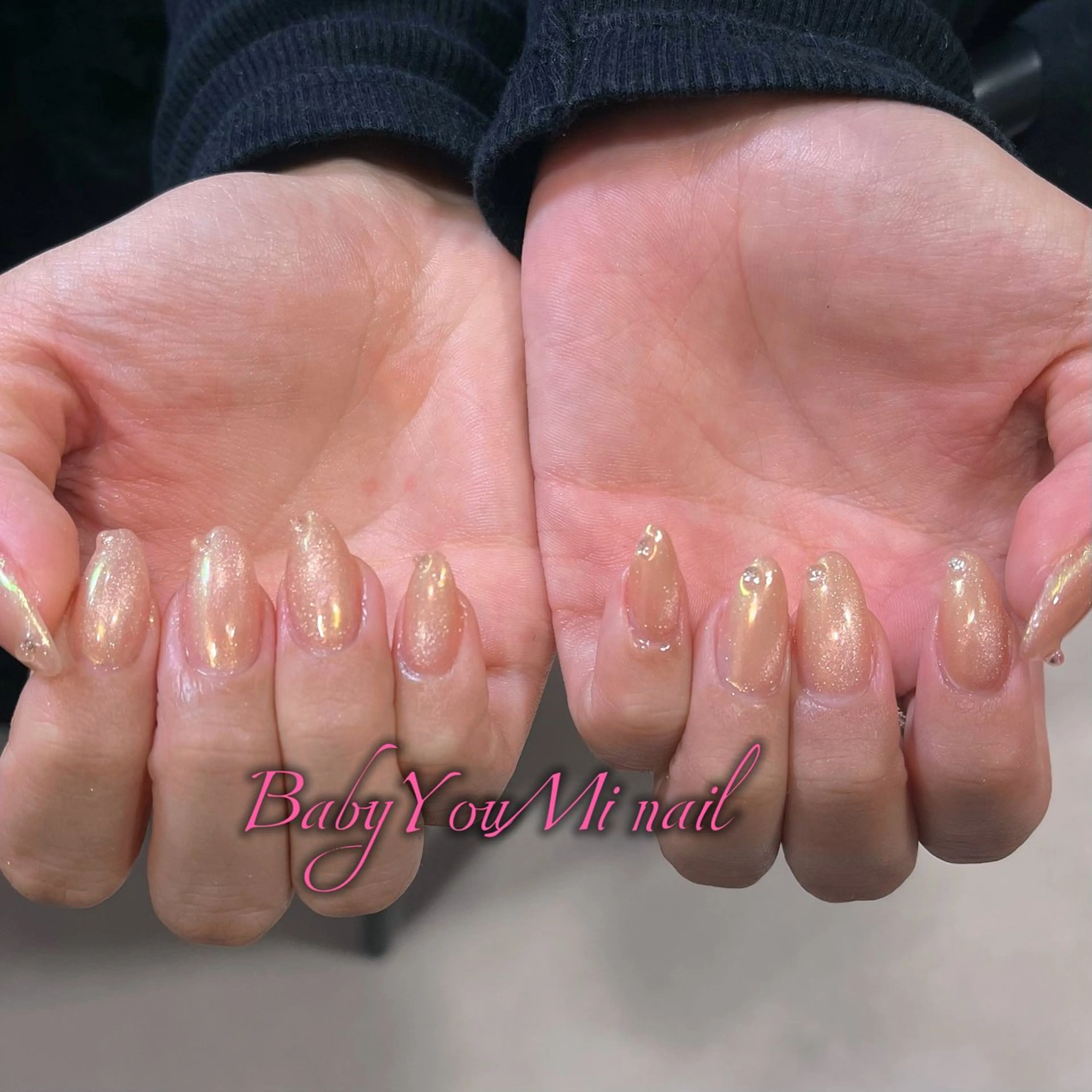 ネイル オーロラネイル フラワーネイル フットネイル フレンチネイル ジェルネイル ハンドネイル BabyYouMi ねねのネイルデザイン