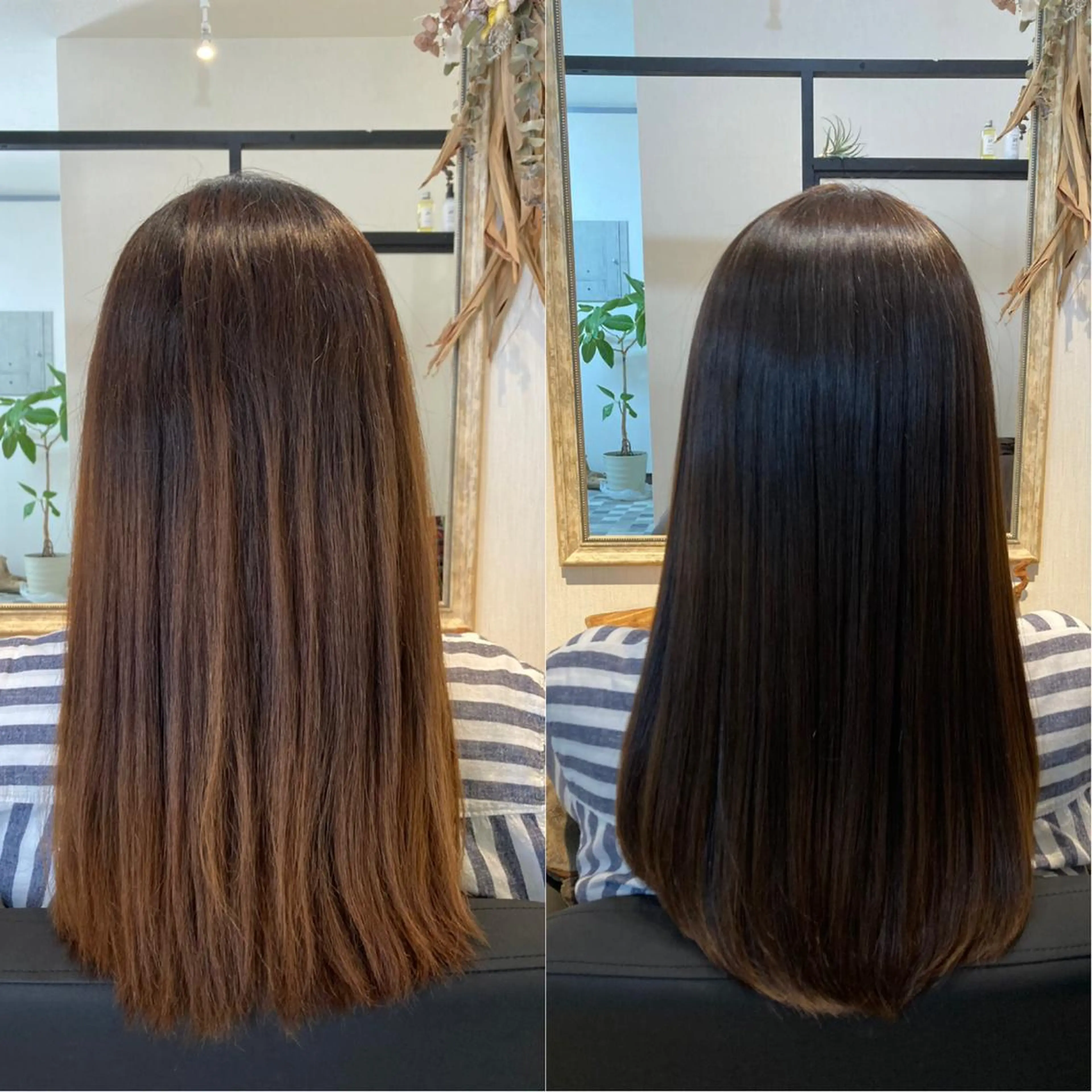 ✨繰り返してもパサつきにくいうるツヤカラー✨ダメージ要因の化学物質を極力省いたことで髪に負担が少ない薬剤にて施術します。の写真