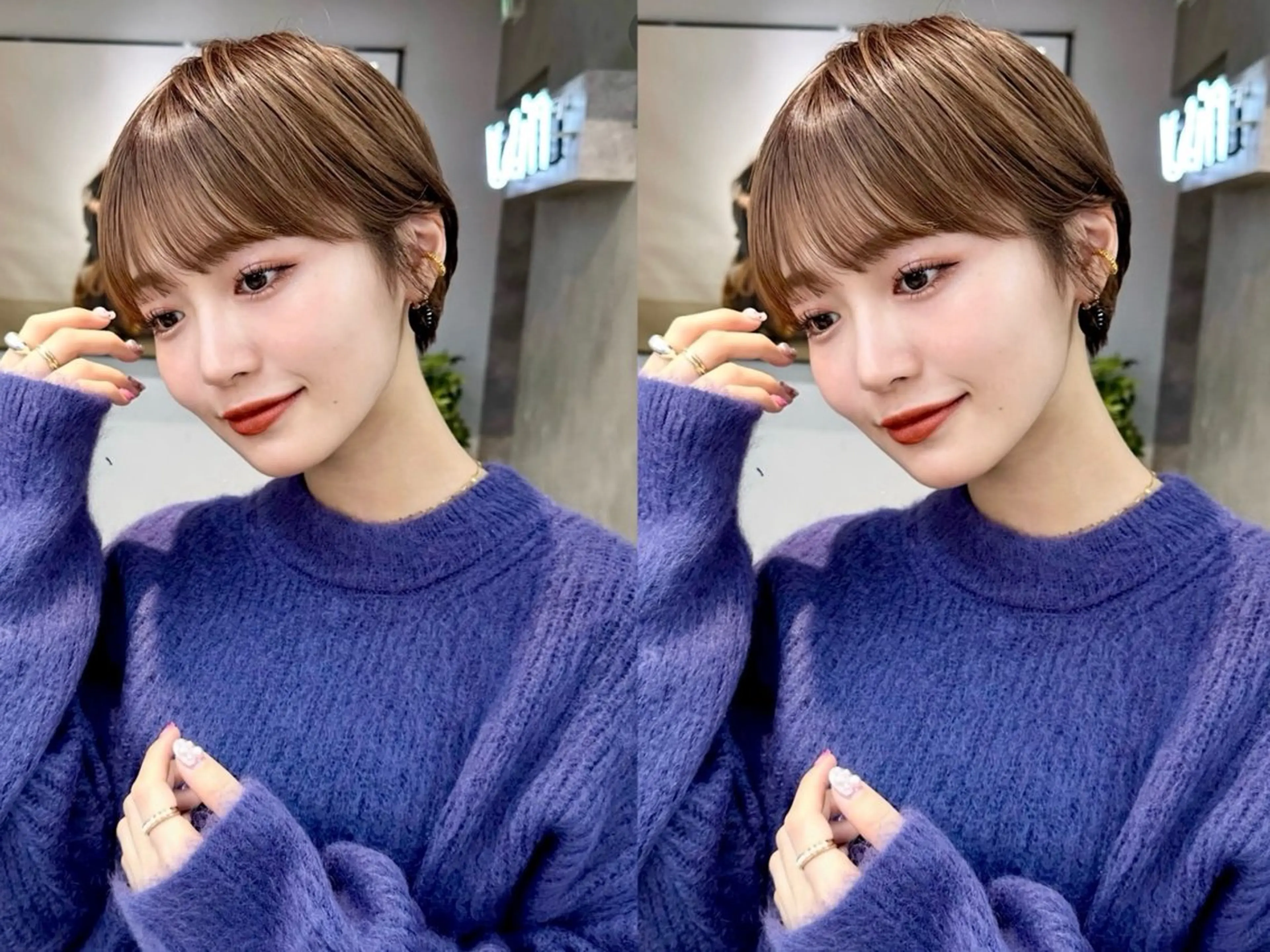 ショート カット ヘアカラー 骨格診断で絶対可愛い ✨丸みショート✨凌弥のヘアスタイル