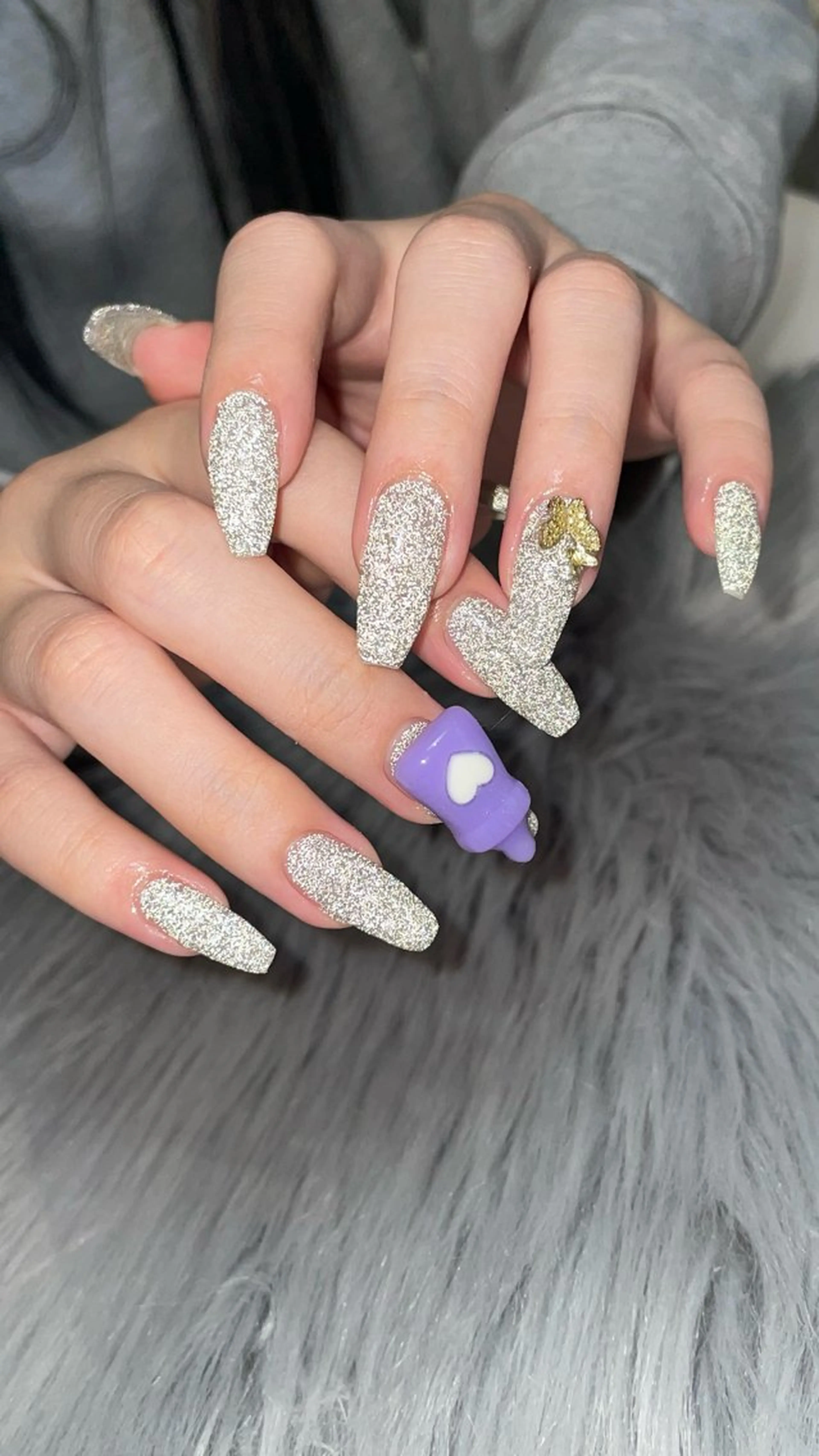 ネイル ラメ(グリッター) ハンドネイル RICO NAIL所属・RICO Nail パーツつけ放題🌈のネイルデザイン