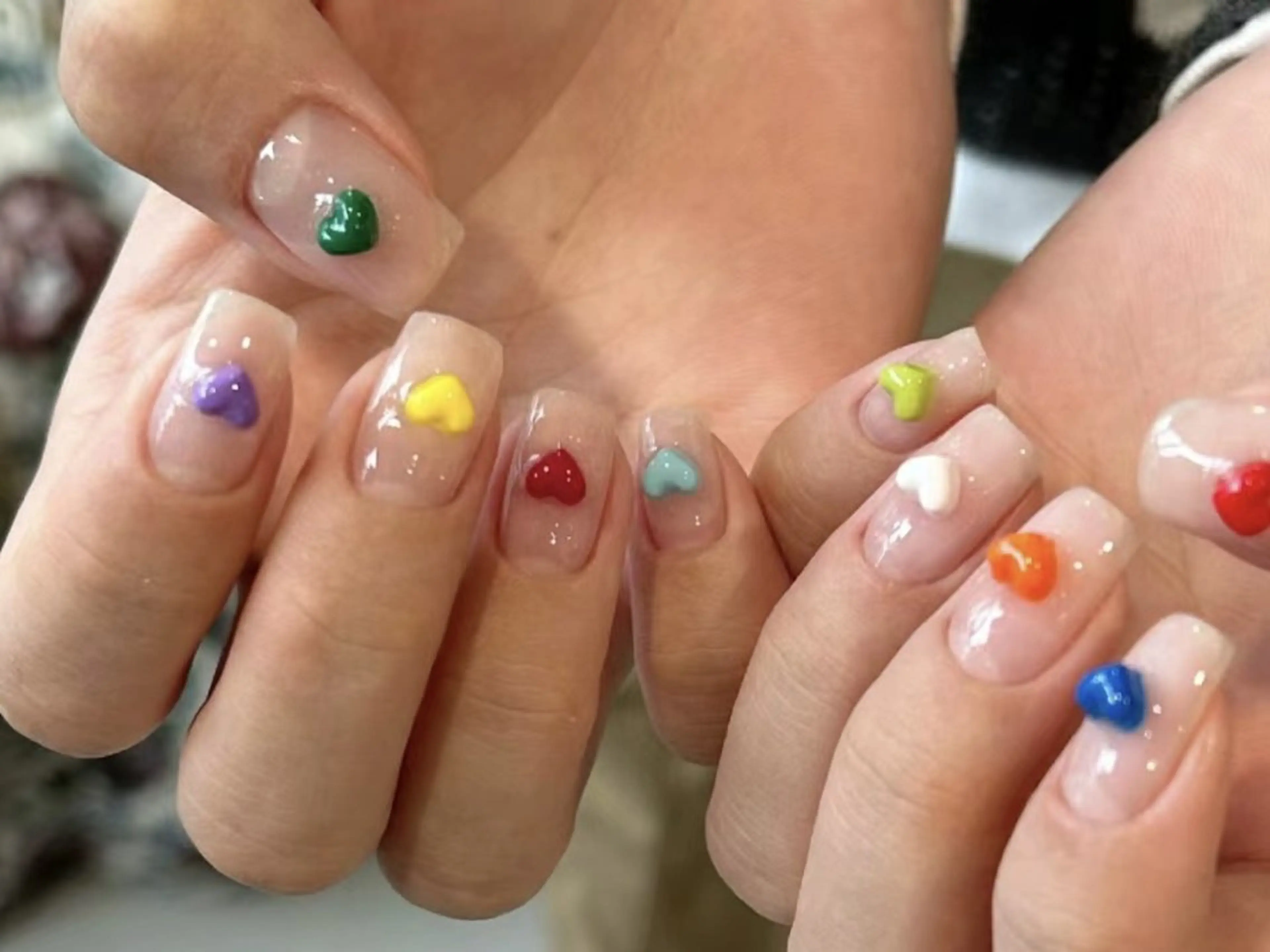 ネイル クリアネイル フラッシュネイル フットネイル フレンチネイル ジェルネイル ハンドネイル UM Nail Salonのネイルデザイン
