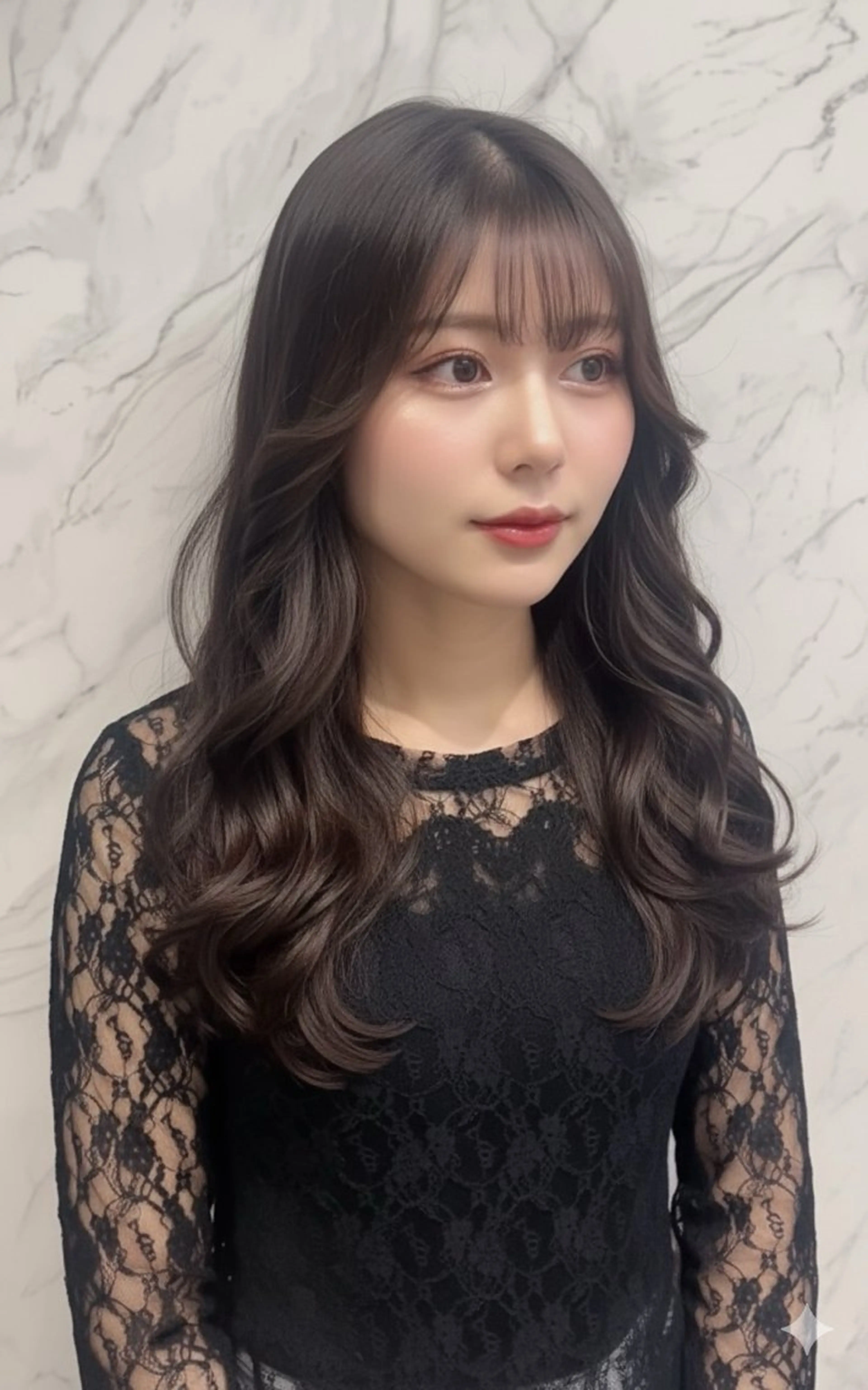 セミロング カット ヘアカラー mimi☪️ 艶髪髪質改善/メンズのヘアスタイル