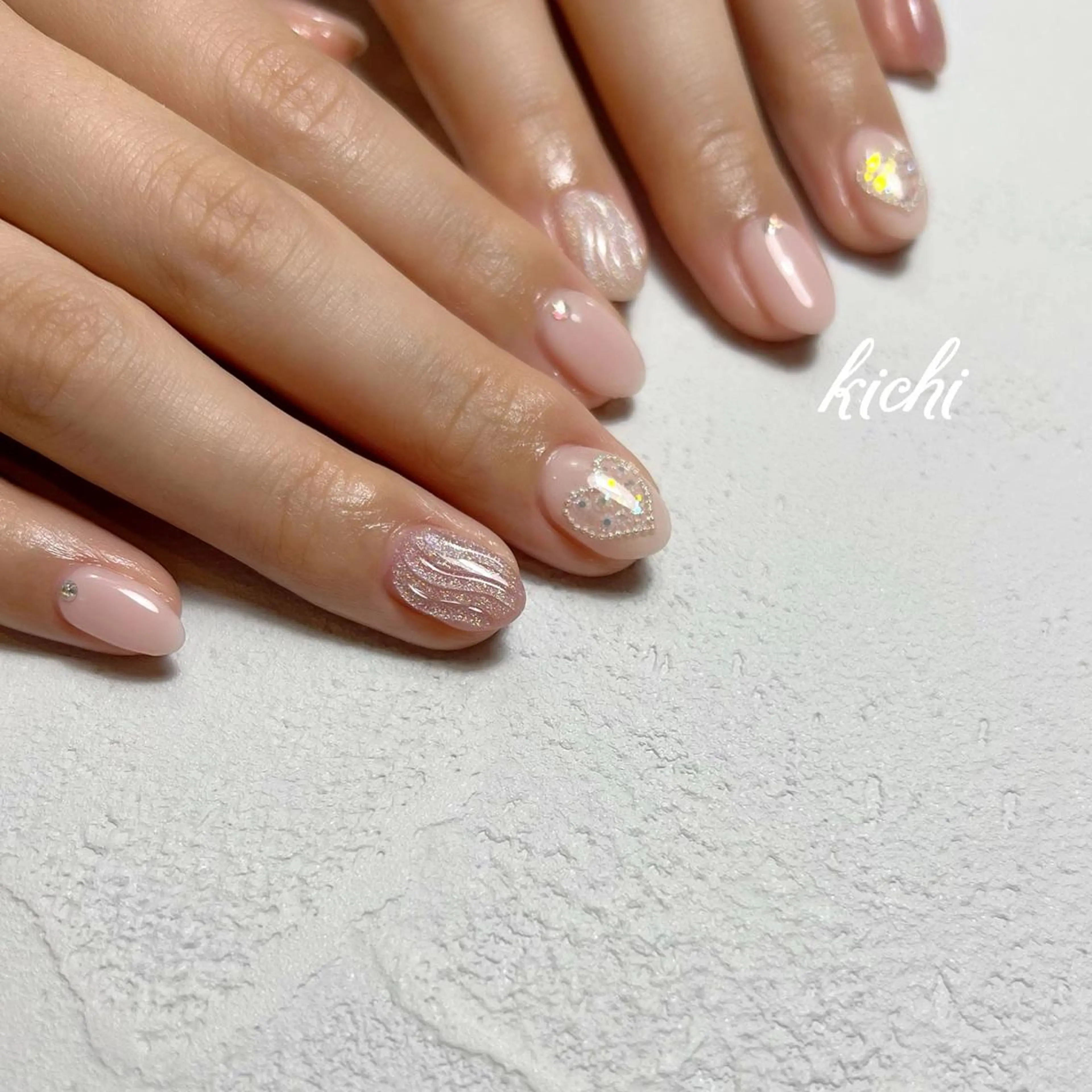 ネイル ジェルネイル 持ち込み ニュアンスネイル パラジェル 夏ネイル kichi･:* みじゅのネイルデザイン