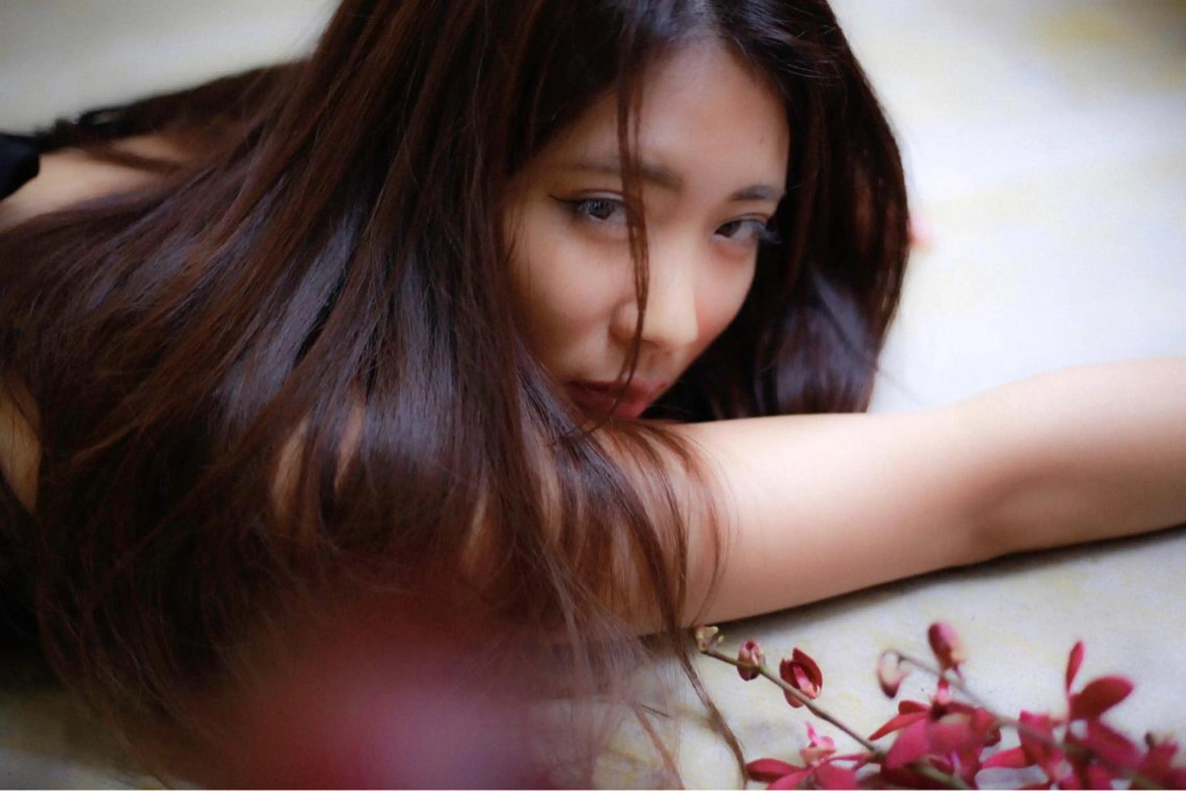 セミロング カラー 永田 崇のヘアスタイル