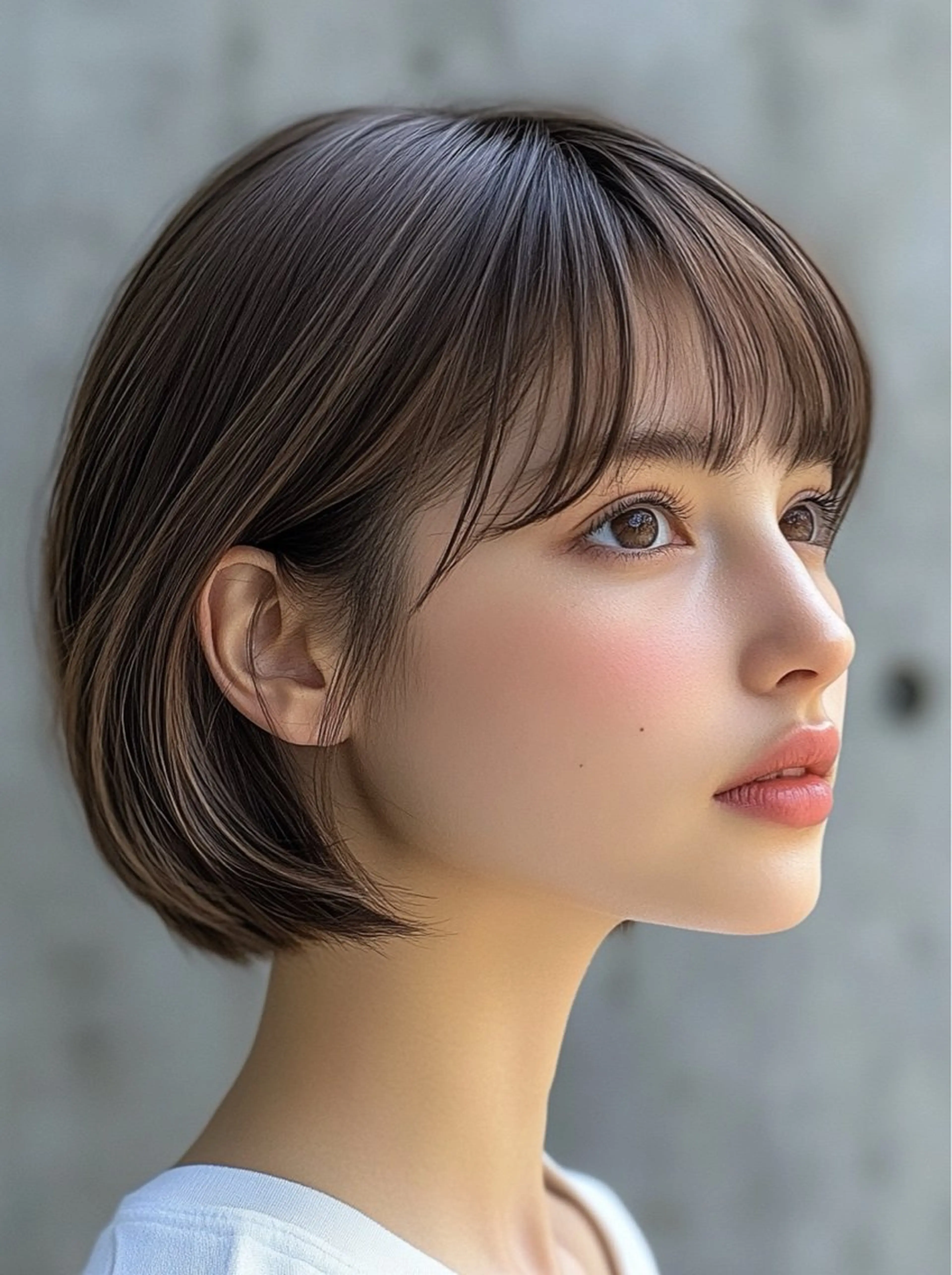 ミディアム カラー カット トリートメント レイヤー×顔周 り×髪質改善/MIUのヘアスタイル