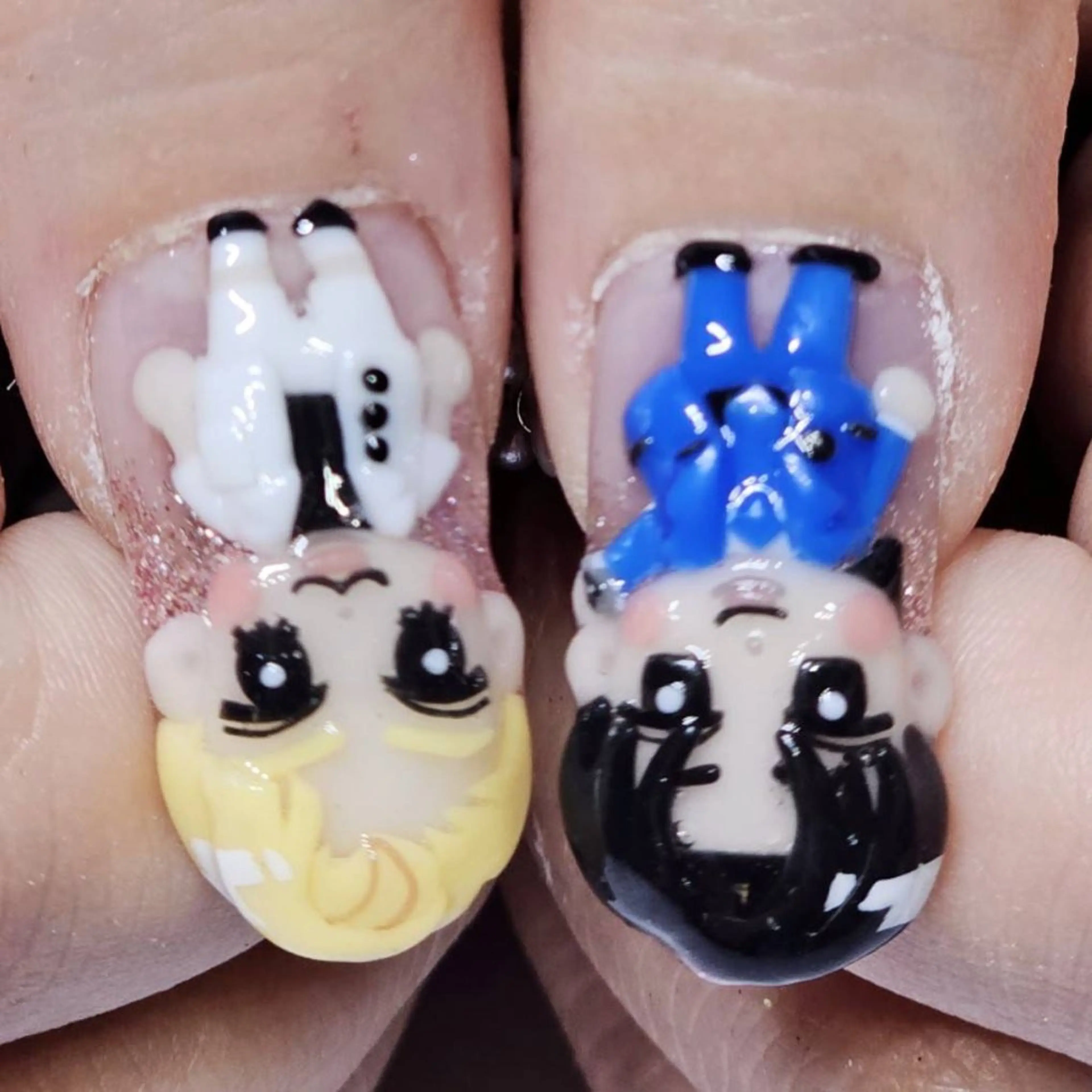 ネイル アートネイル グラデーション ラメ(グリッター) ピンク ハンドネイル よしだ ひろきのネイルデザイン