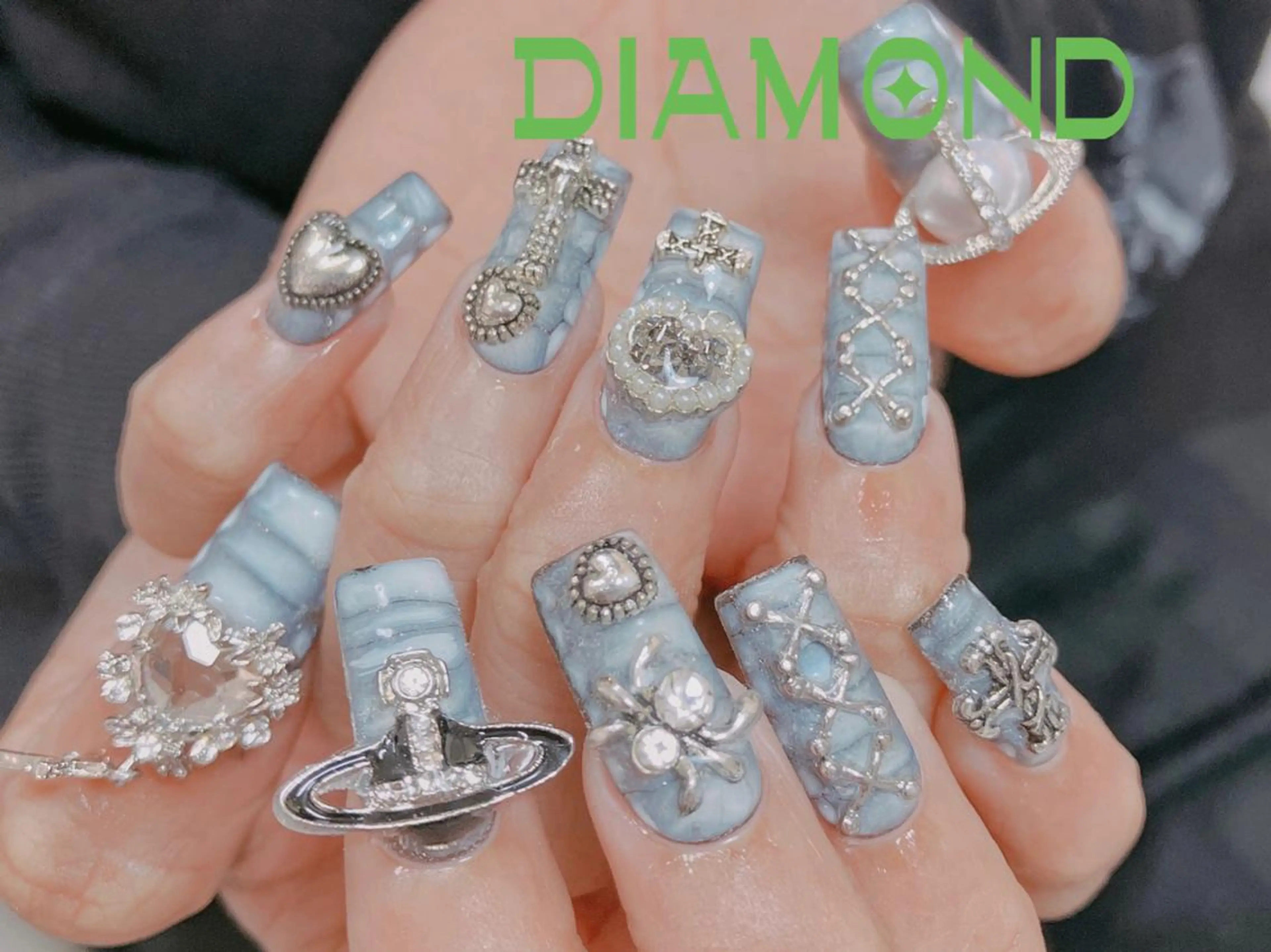 ネイル ゴージャス 持ち込み スカルプネイル ハンドネイル Diamond ✨のネイルデザイン