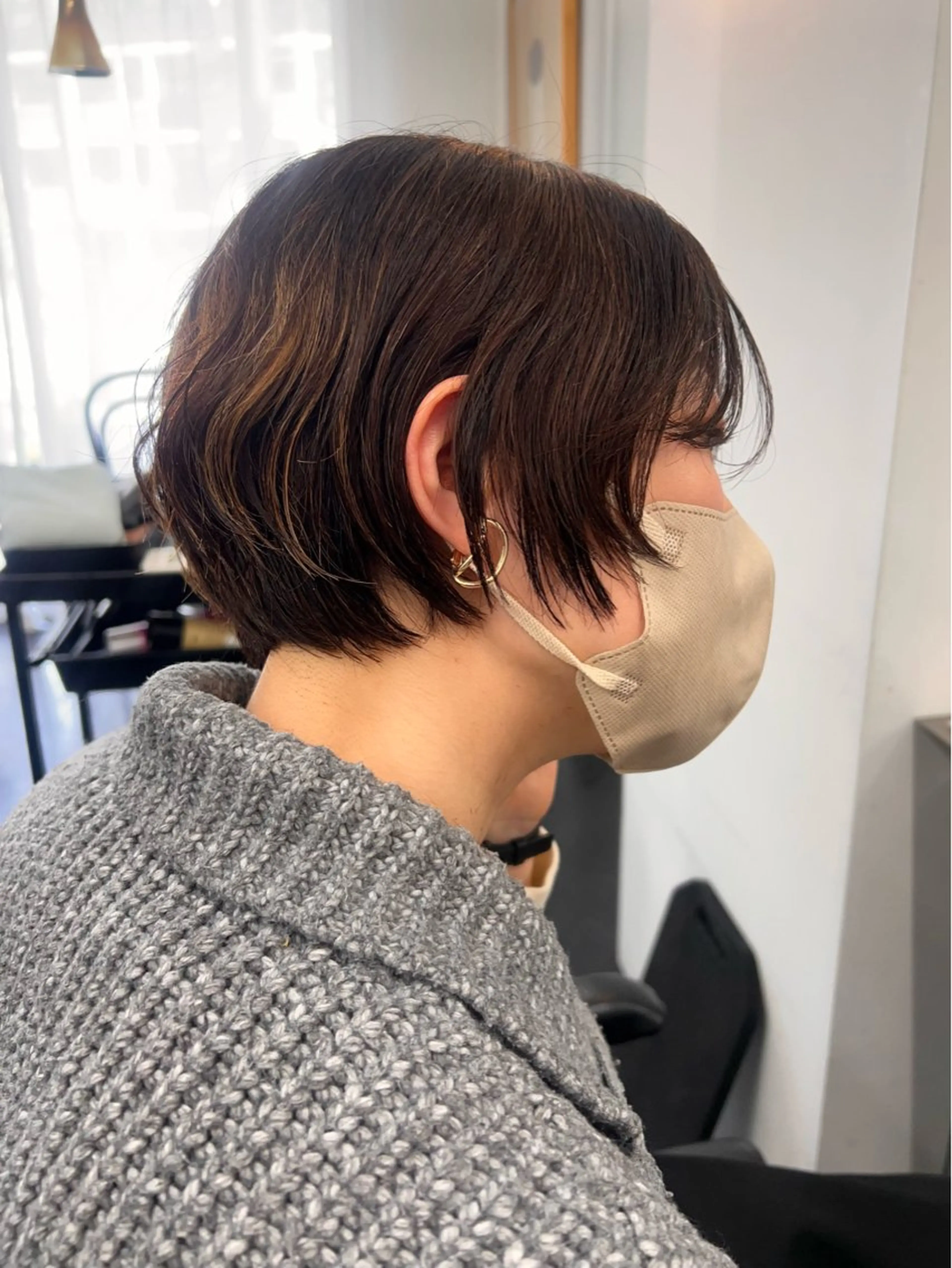 ショート カット パーマ リリカ🐈‍⬛ブリー チカラー/上永谷のヘアスタイル