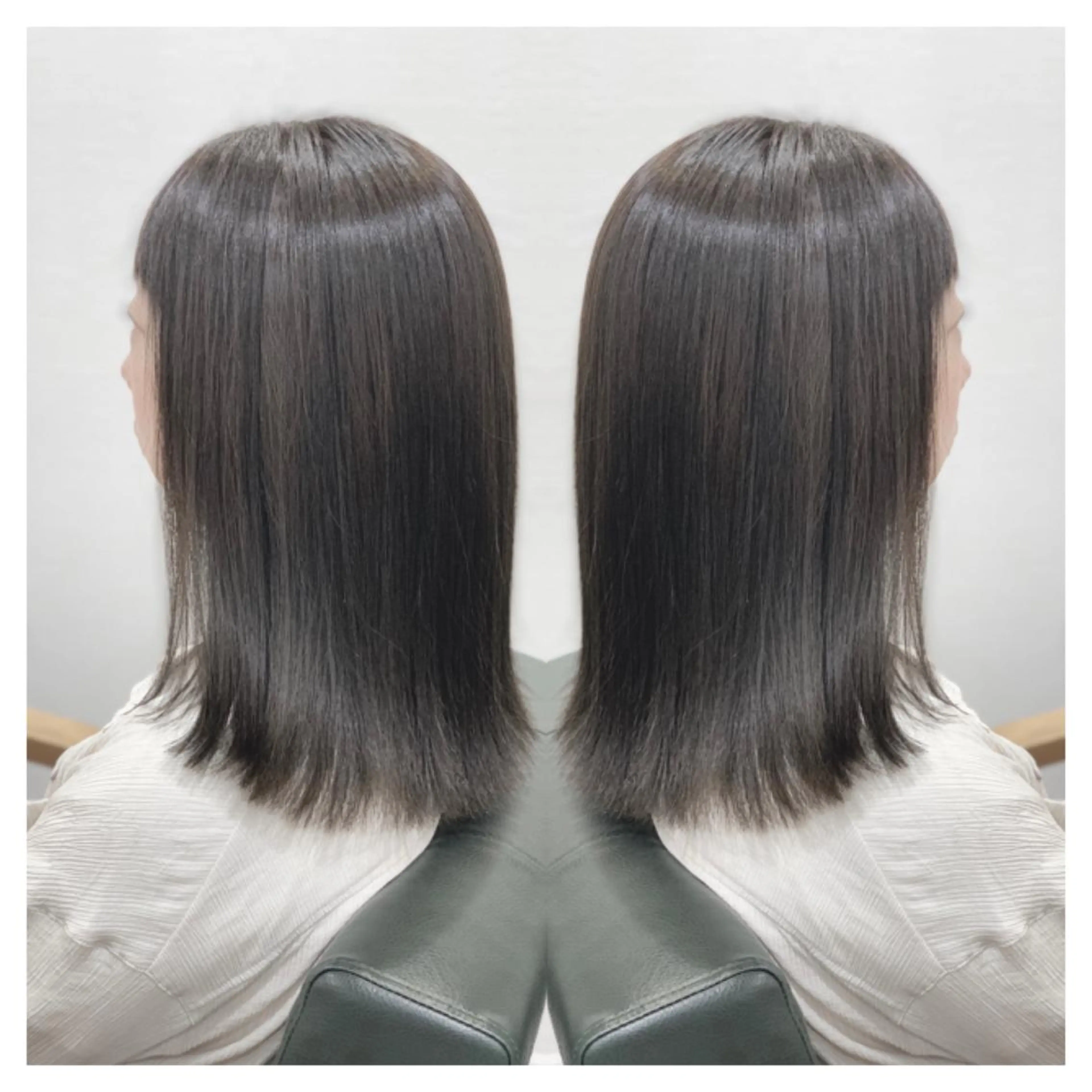 ミディアム カラー カット ヘアカラー トリートメント 村山 茉衣のヘアスタイル