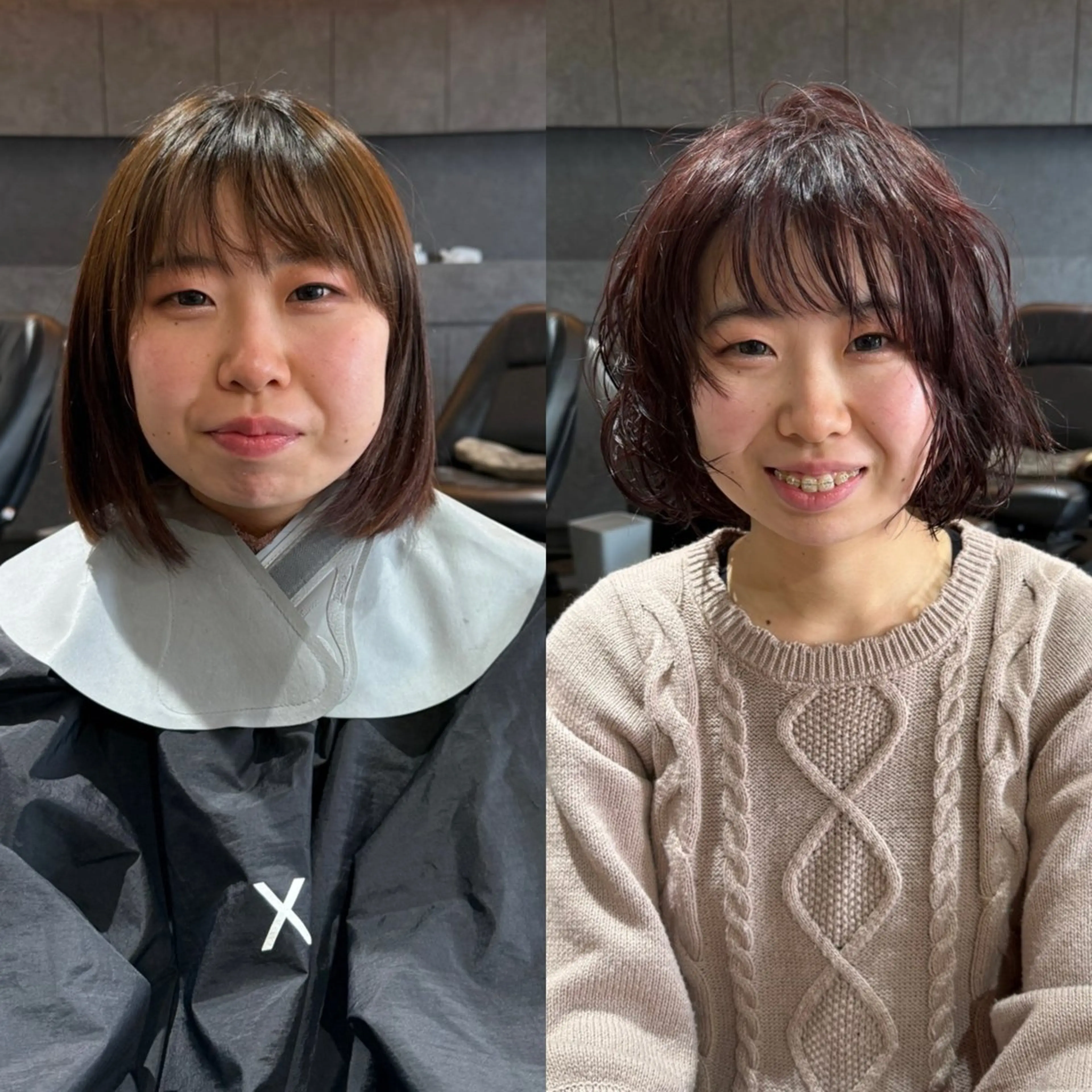 ミディアム ミディアムパーマ ボブ enx academyのヘアスタイル