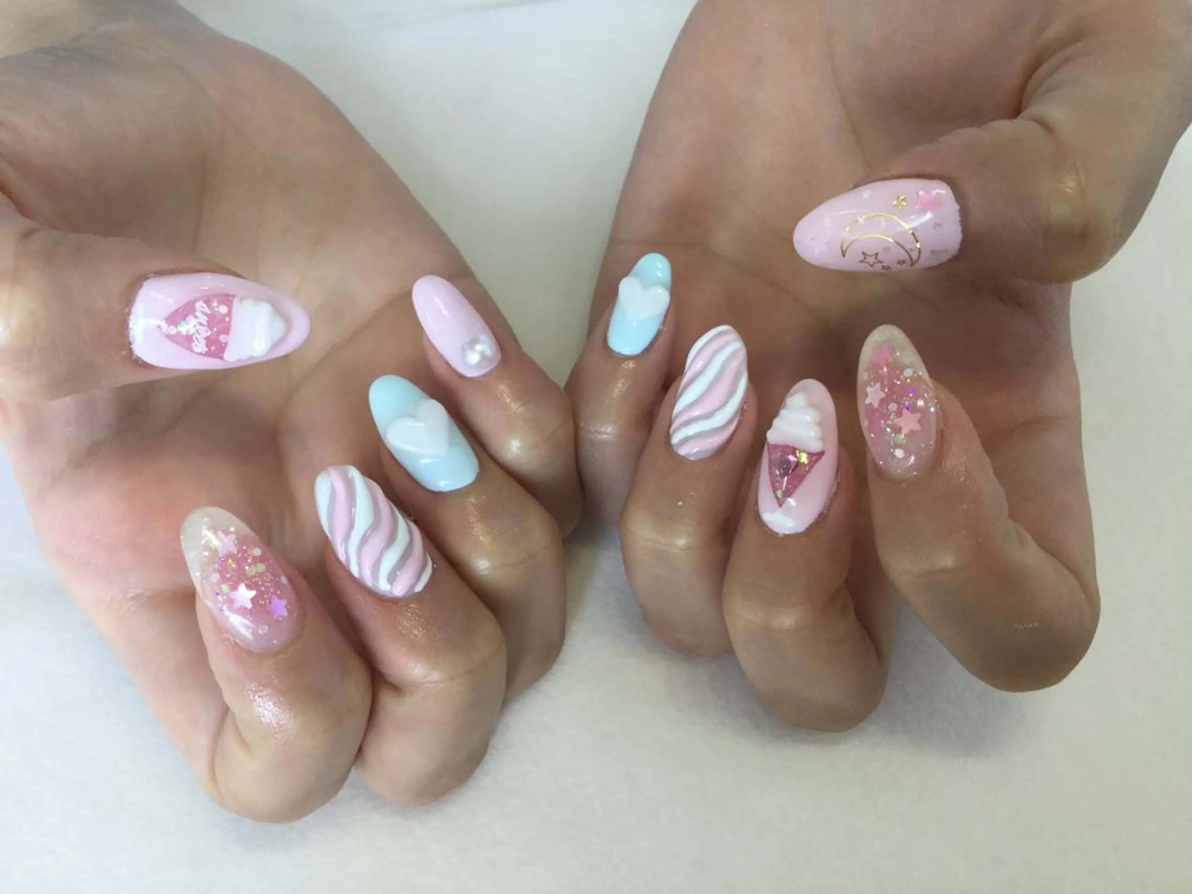 ネイル ハンドネイル 💎🐰 saki. m 🐰💎のネイルデザイン