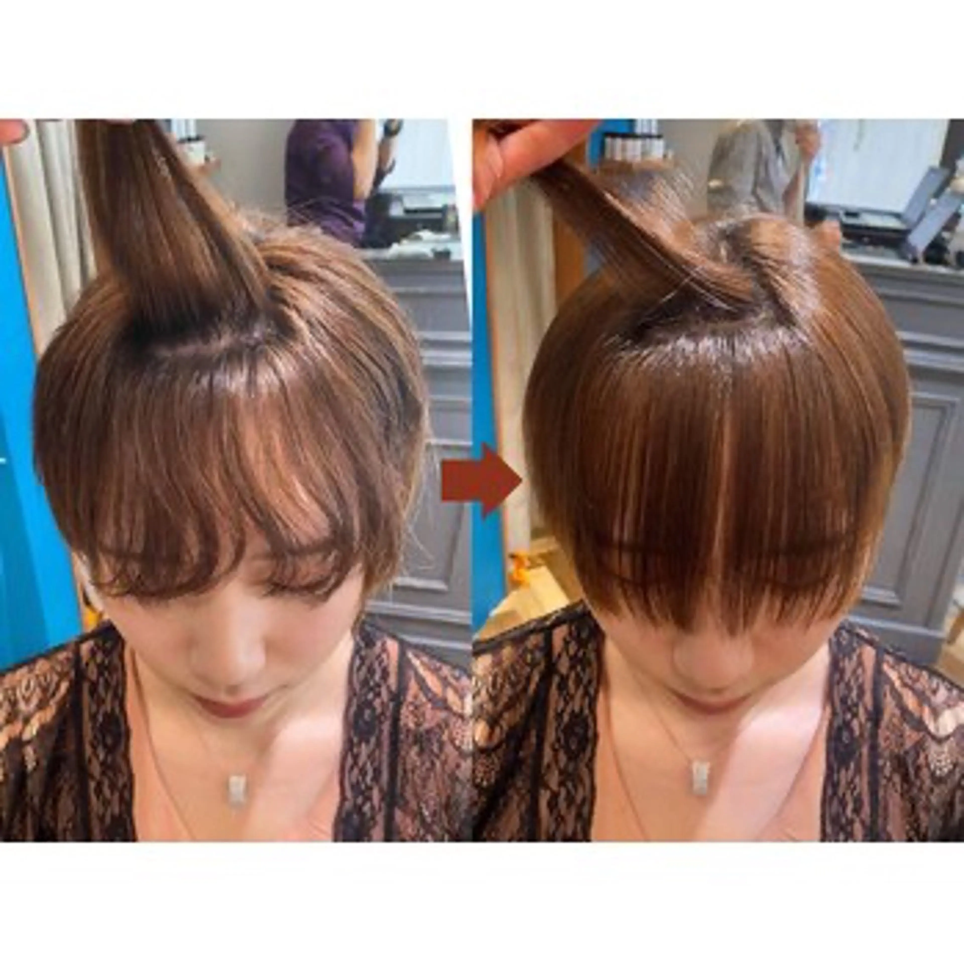 【前髪が気になる方に✨️】前髪縮毛矯正＋髪質改善トリートメントの写真