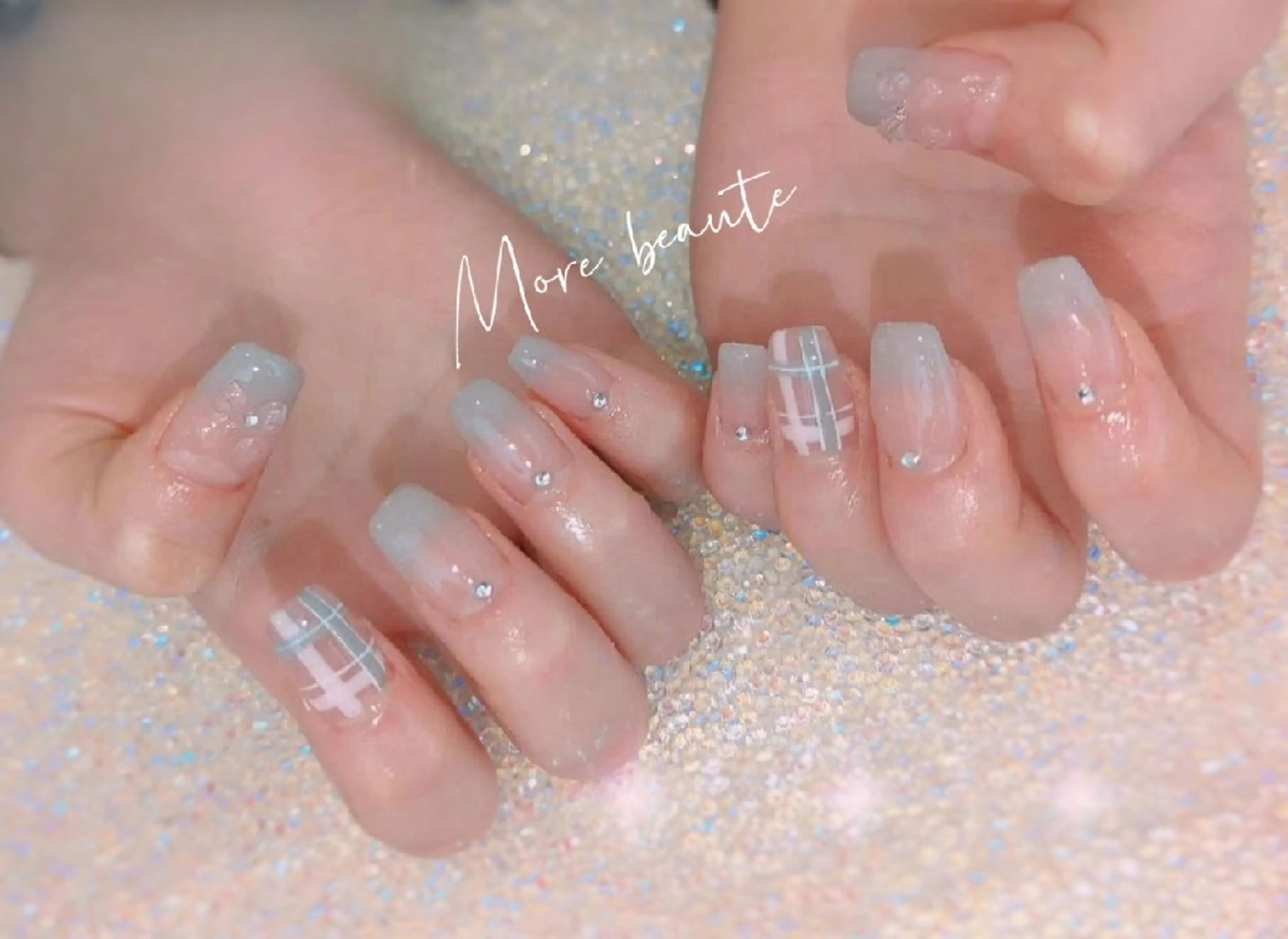 ネイル アートネイル ジェルネイル ハート 韓国ネイル マグネットネイル ハンドネイル I LOVE ME  NAIL.｡.:*♡のネイルデザイン