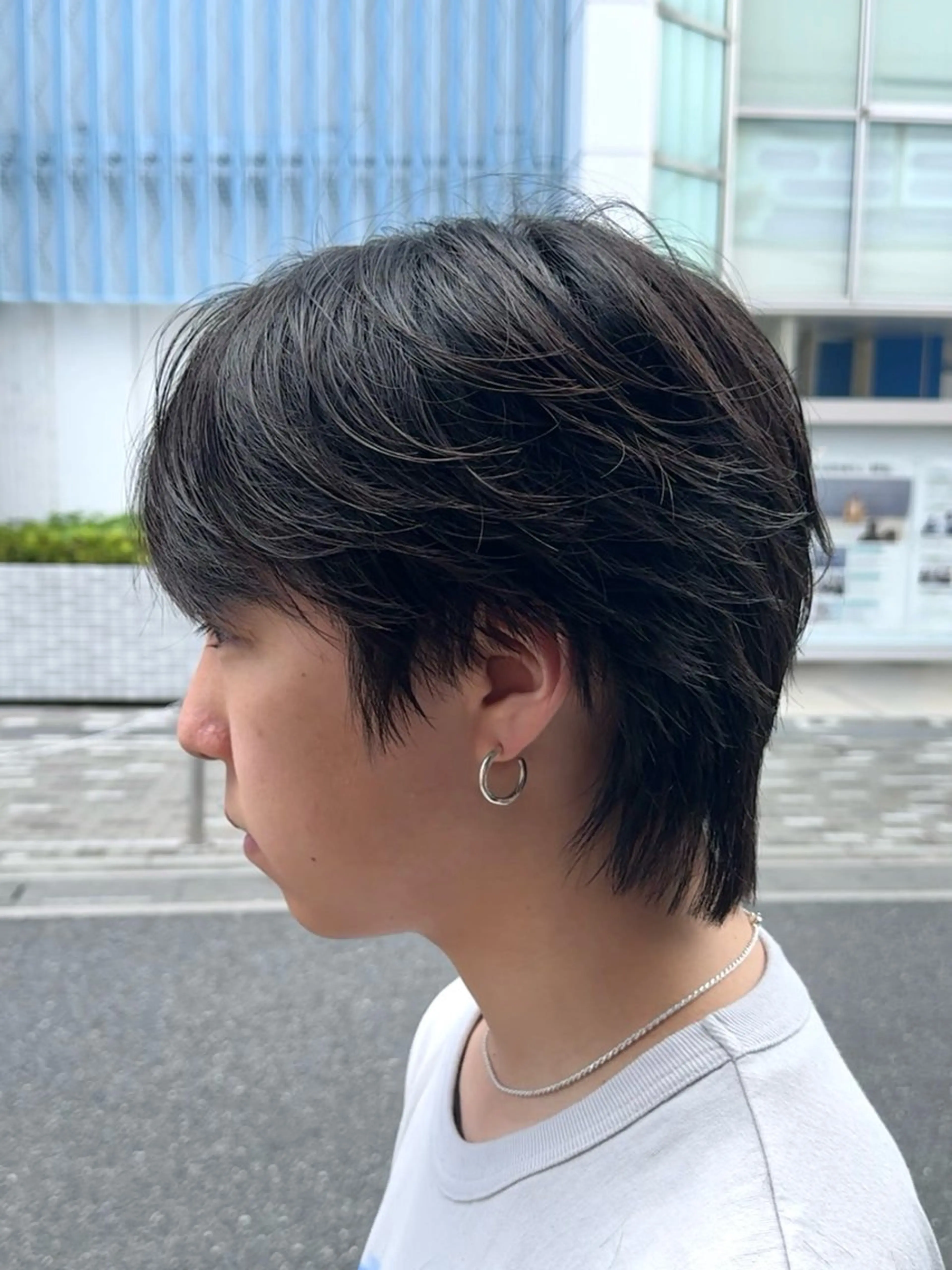 ショート メンズ メンズ韓国風 マッシュウルフ マッシュ シースルーマッシュ メンズウルフカット カット 藤田 明輝のヘアスタイル