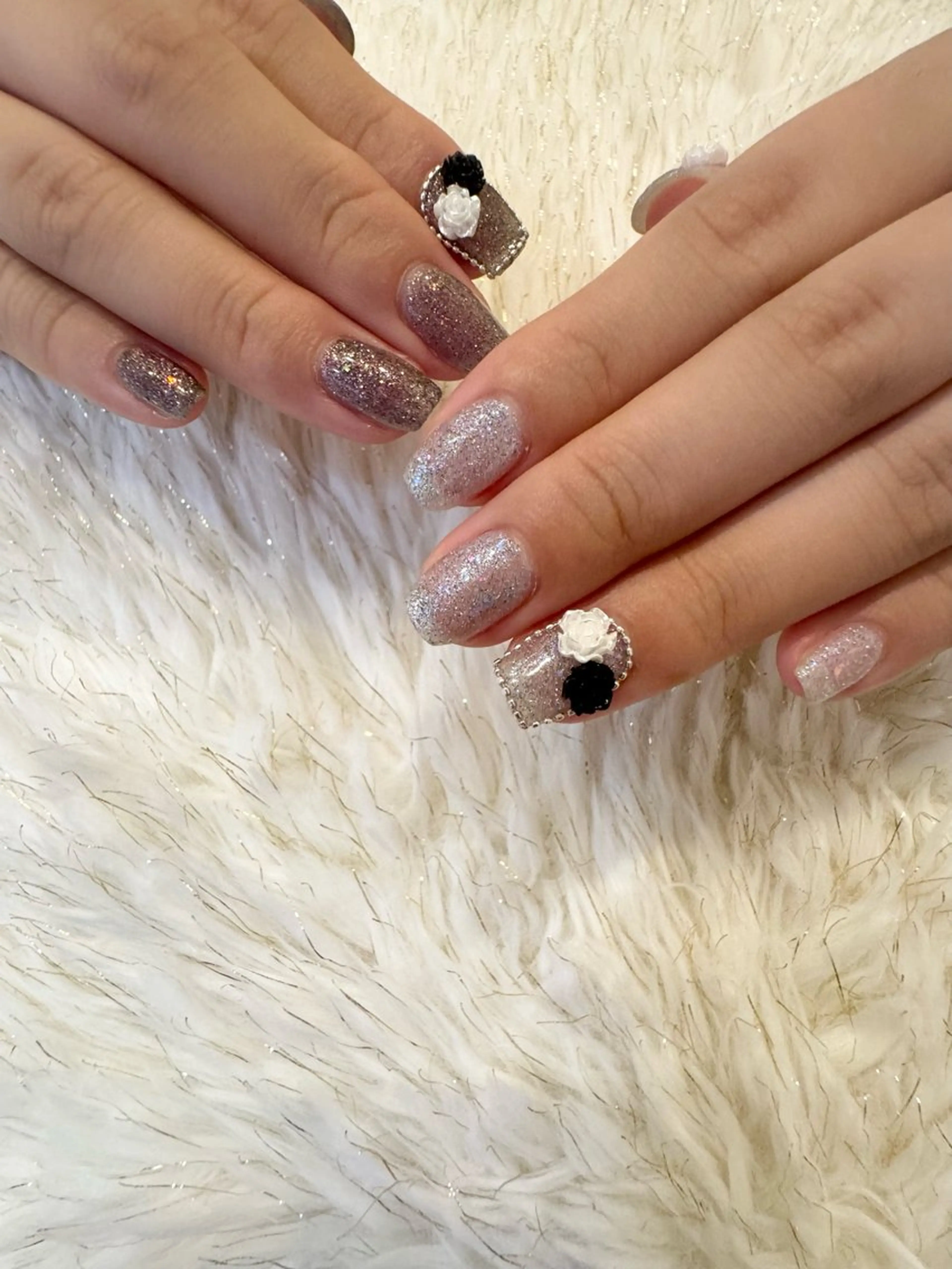 ネイル フラッシュネイル ジェルネイル ワンホンネイル byeol nailのネイルデザイン