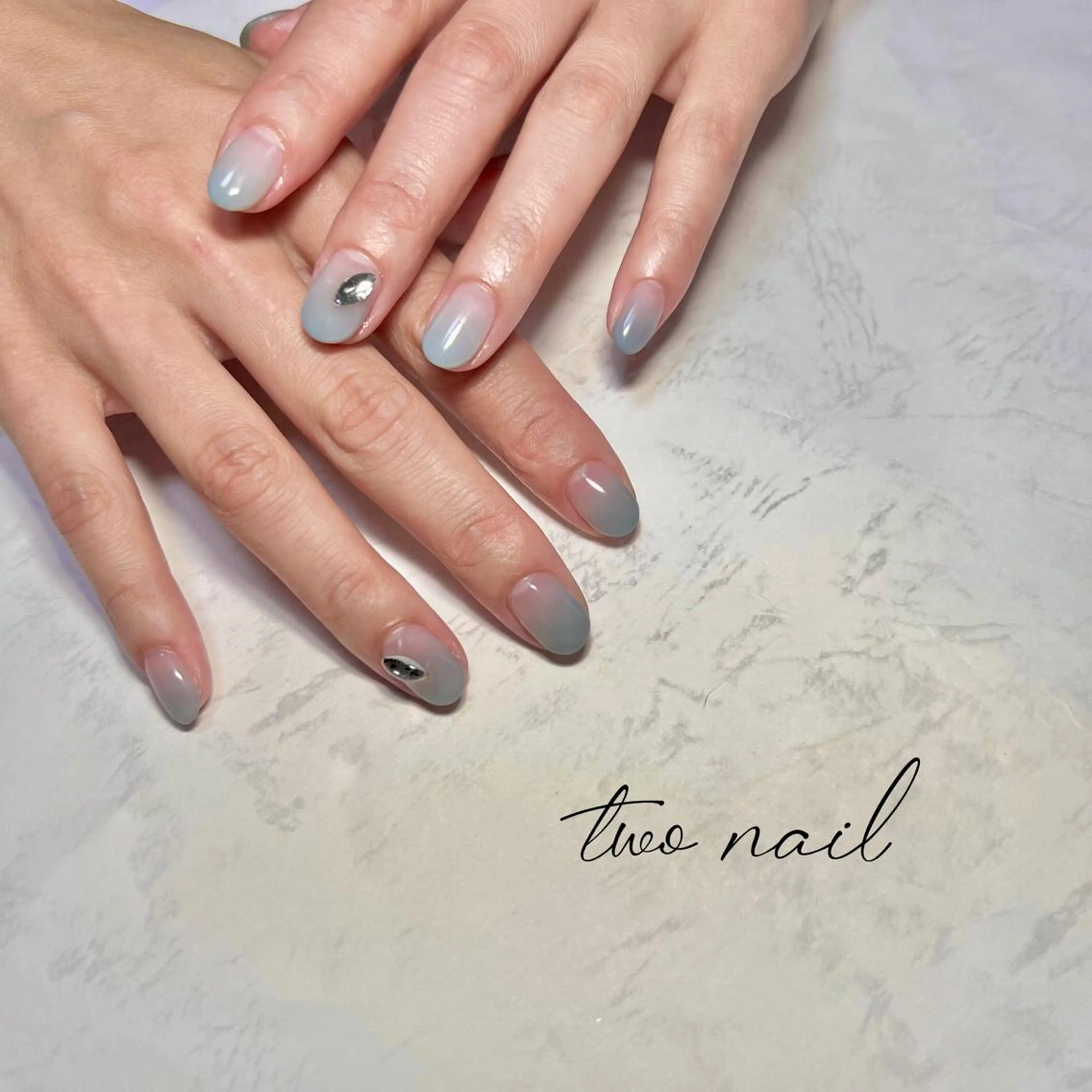 ネイル アートネイル フットネイル ハート ニュアンスネイル ホワイト ハンドネイル two nailのネイルデザイン