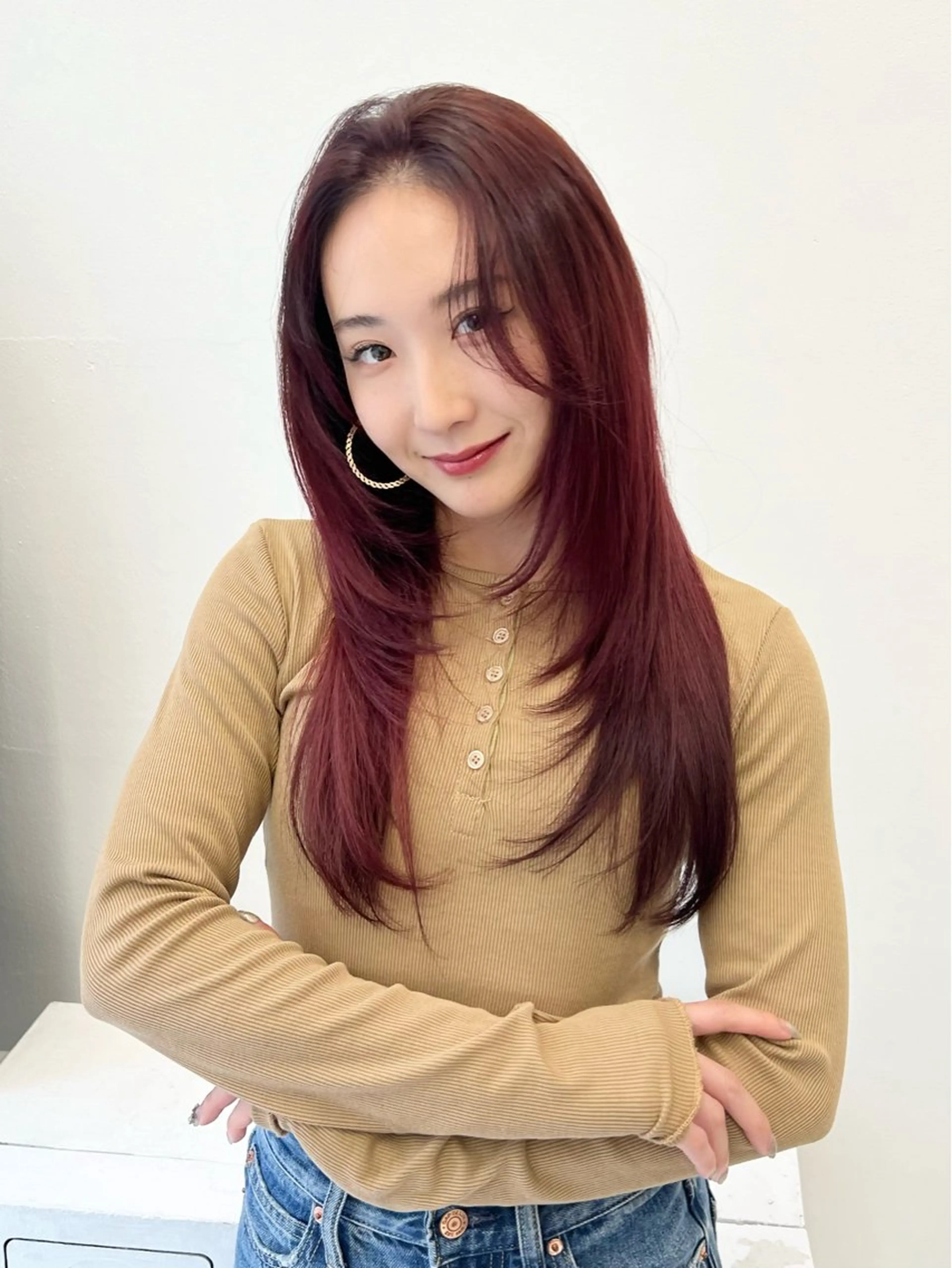 セミロング カラー HARU//原宿🤍 リピート率NO.1のヘアスタイル