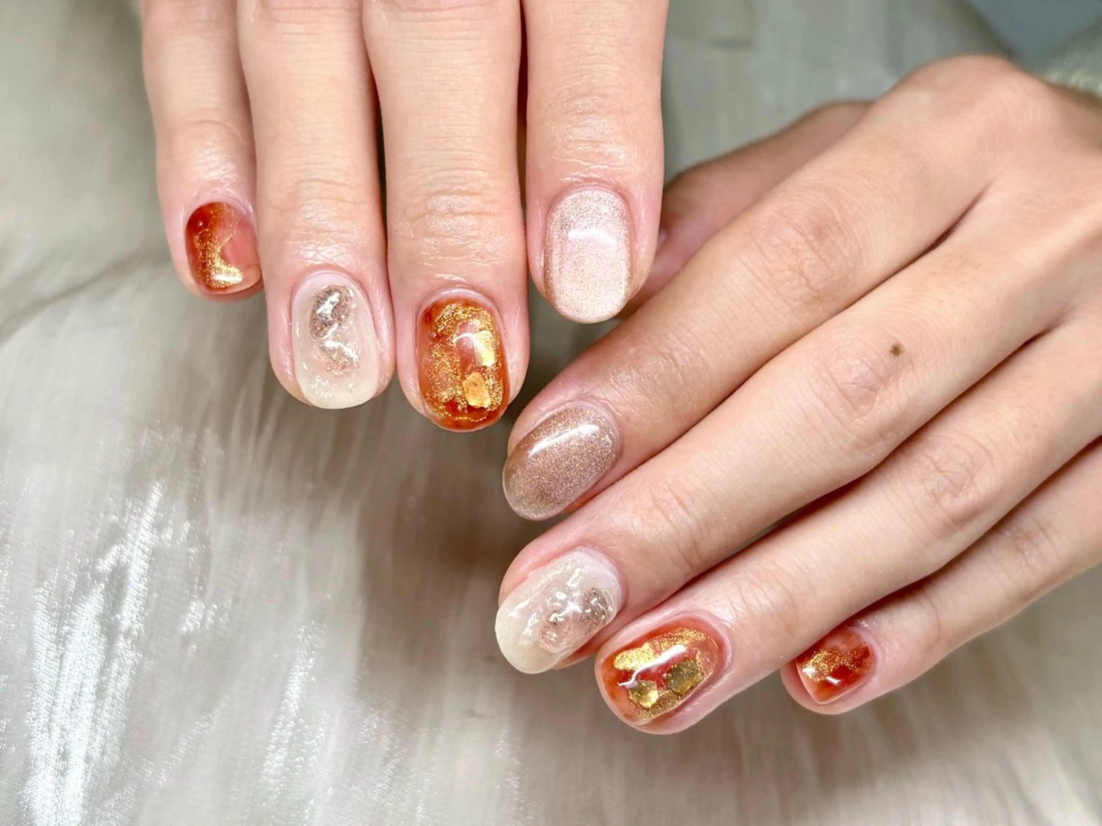 ネイル ニュアンスネイル ハンドネイル ハンドケア N.KIRARI hanaのネイルデザイン