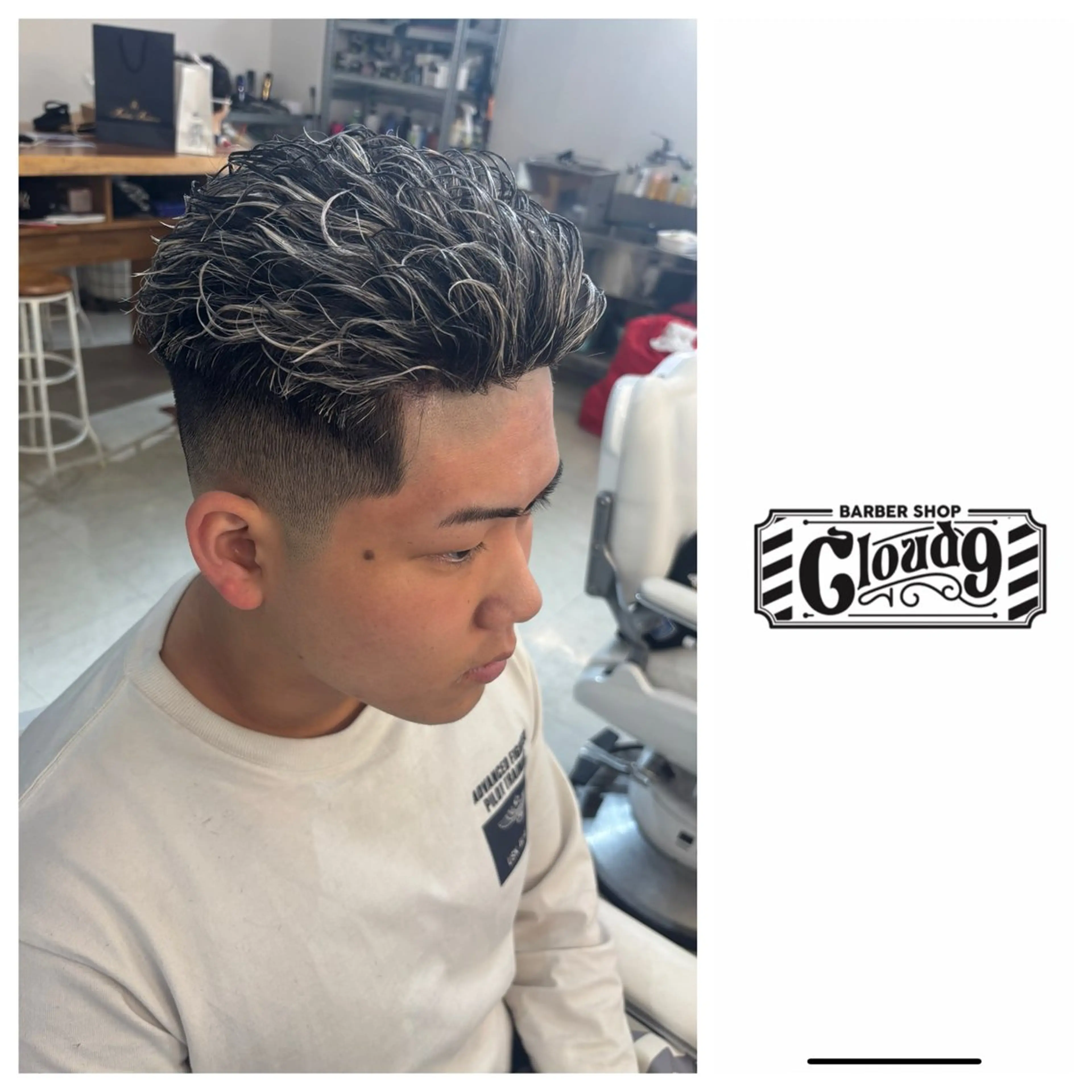 ショート カラー パーマ メッシュ 浅木 朋滉のヘアスタイル