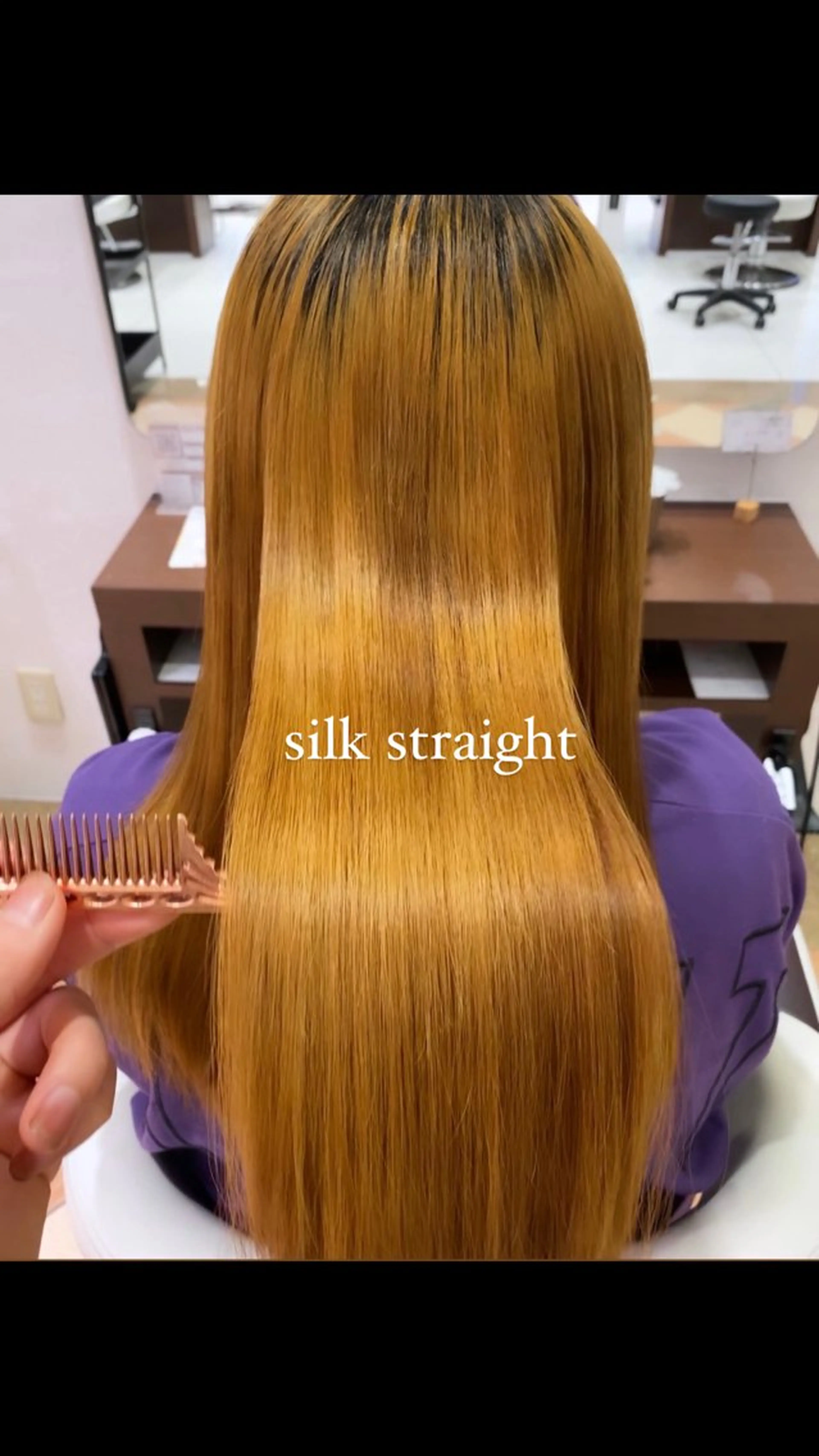 ロング 他店で断られた方歓迎 ブリーチ縮毛矯正のヘアスタイル