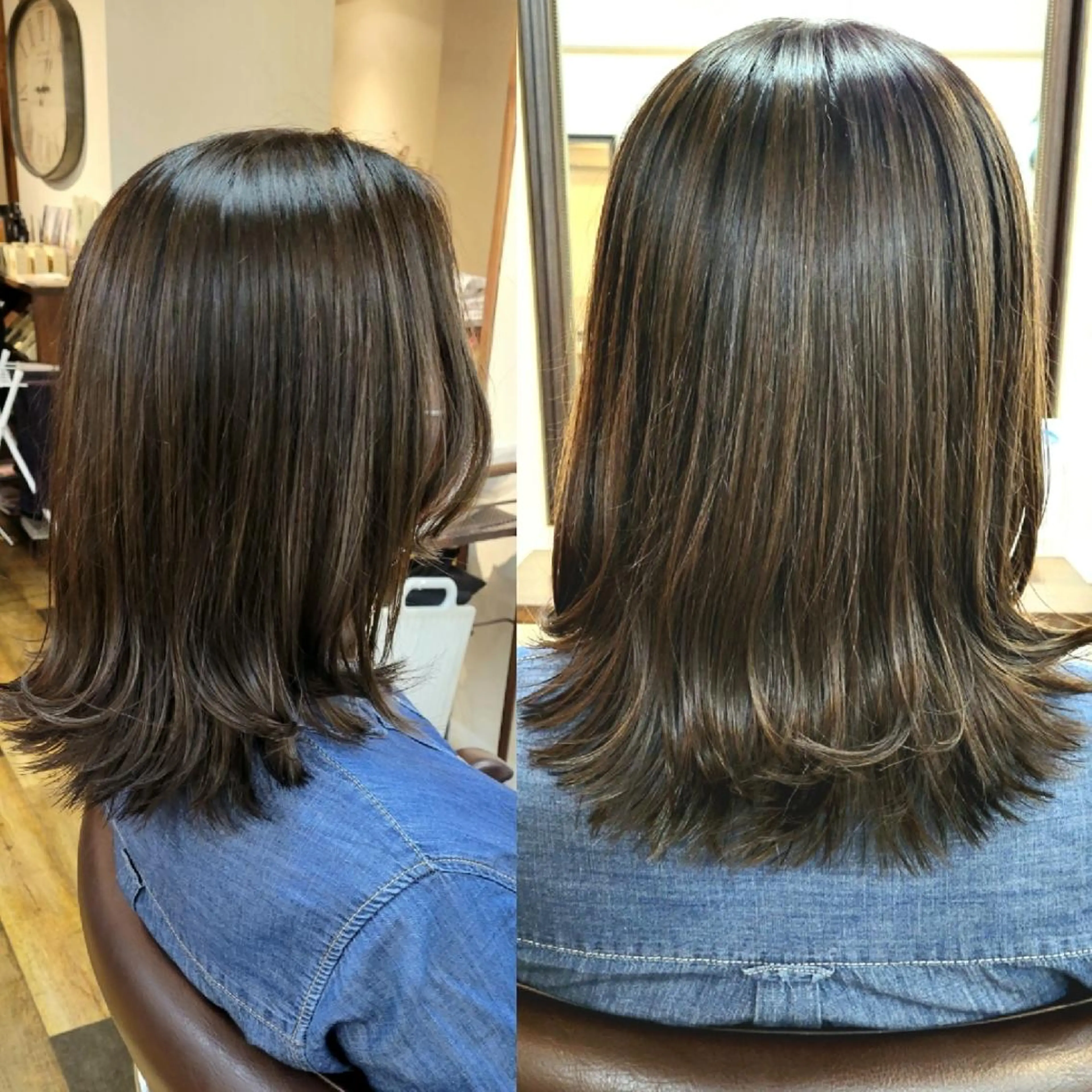 セミロング 龍 悠紀のヘアスタイル