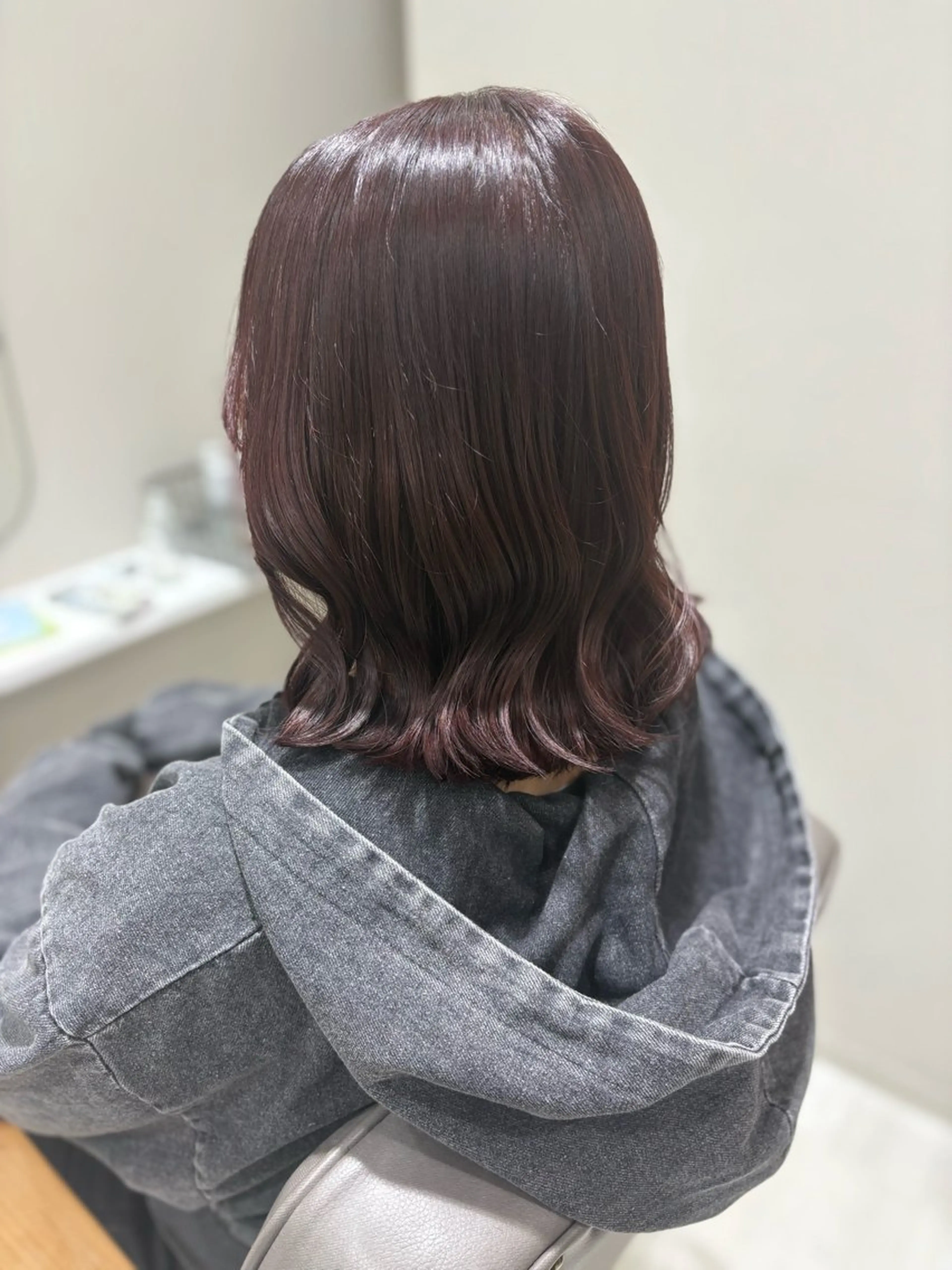 ミディアム カット ヘアカラー 🍒Ayana🍒 艶カラー🍒のヘアスタイル