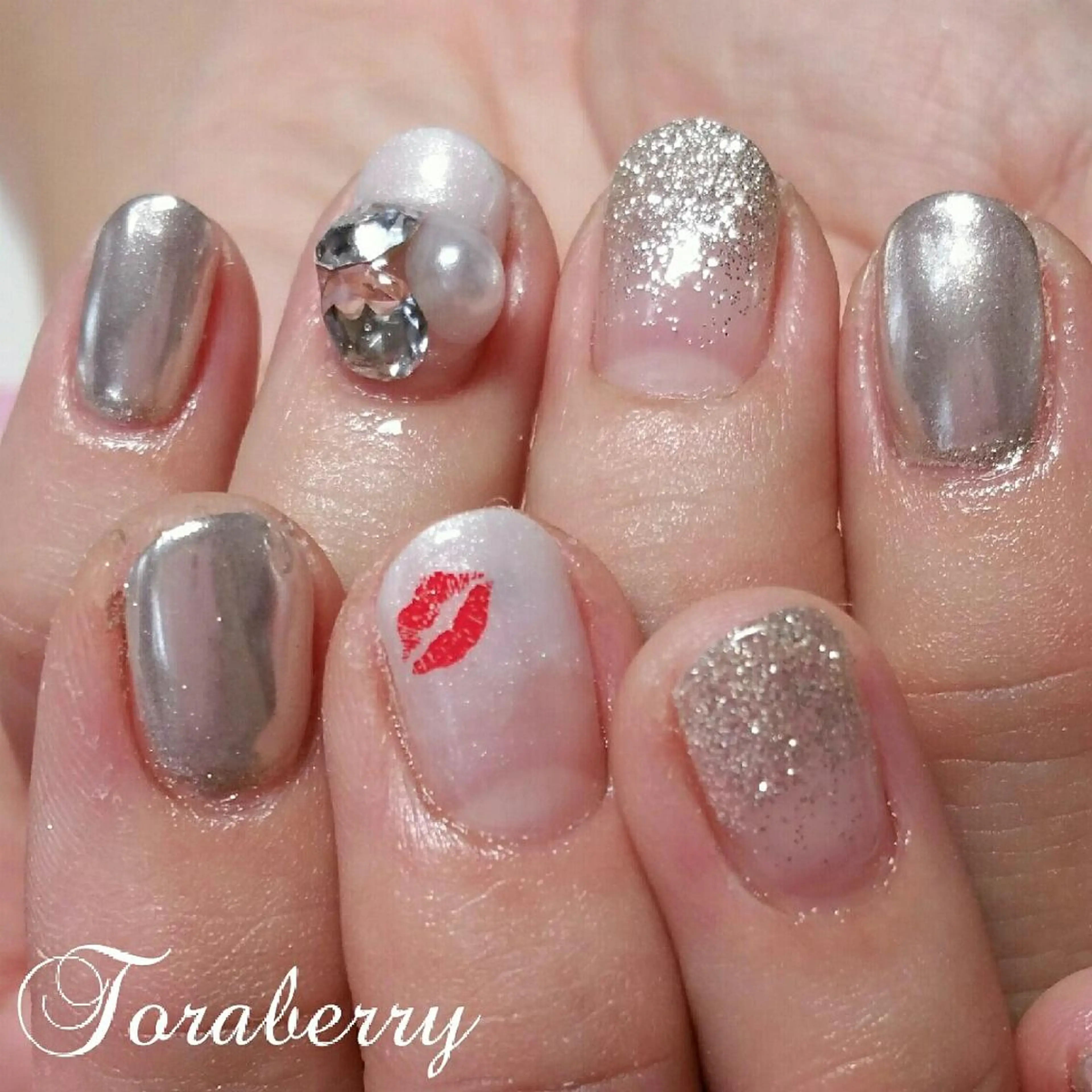 ネイル ミラーネイル ネイリスト なつみのネイルデザイン