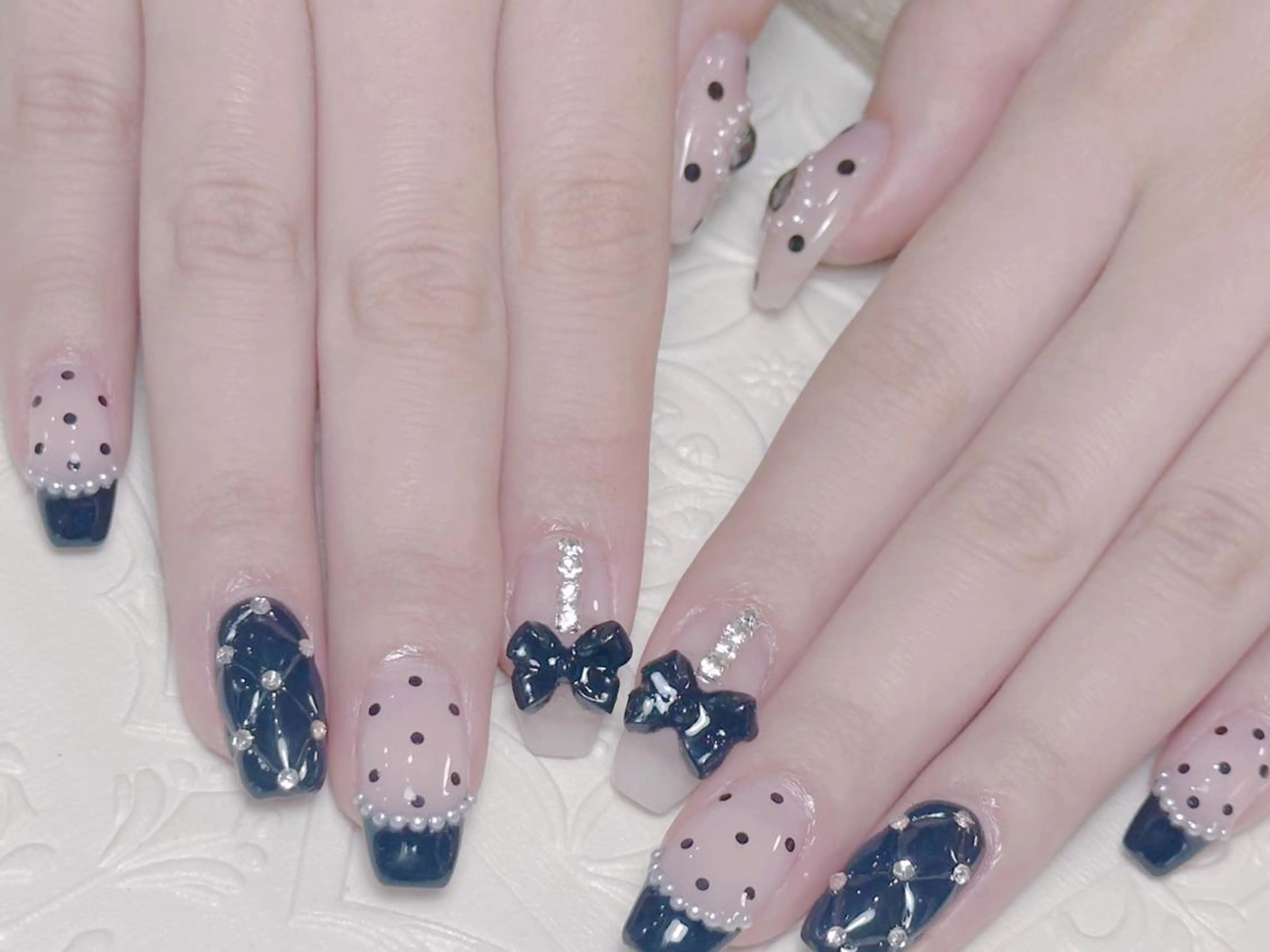 ネイル 長さ出し フットネイル フレンチネイル ジェルネイル ガラスフレンチ ハンドネイル MSSugar Nailのネイルデザイン