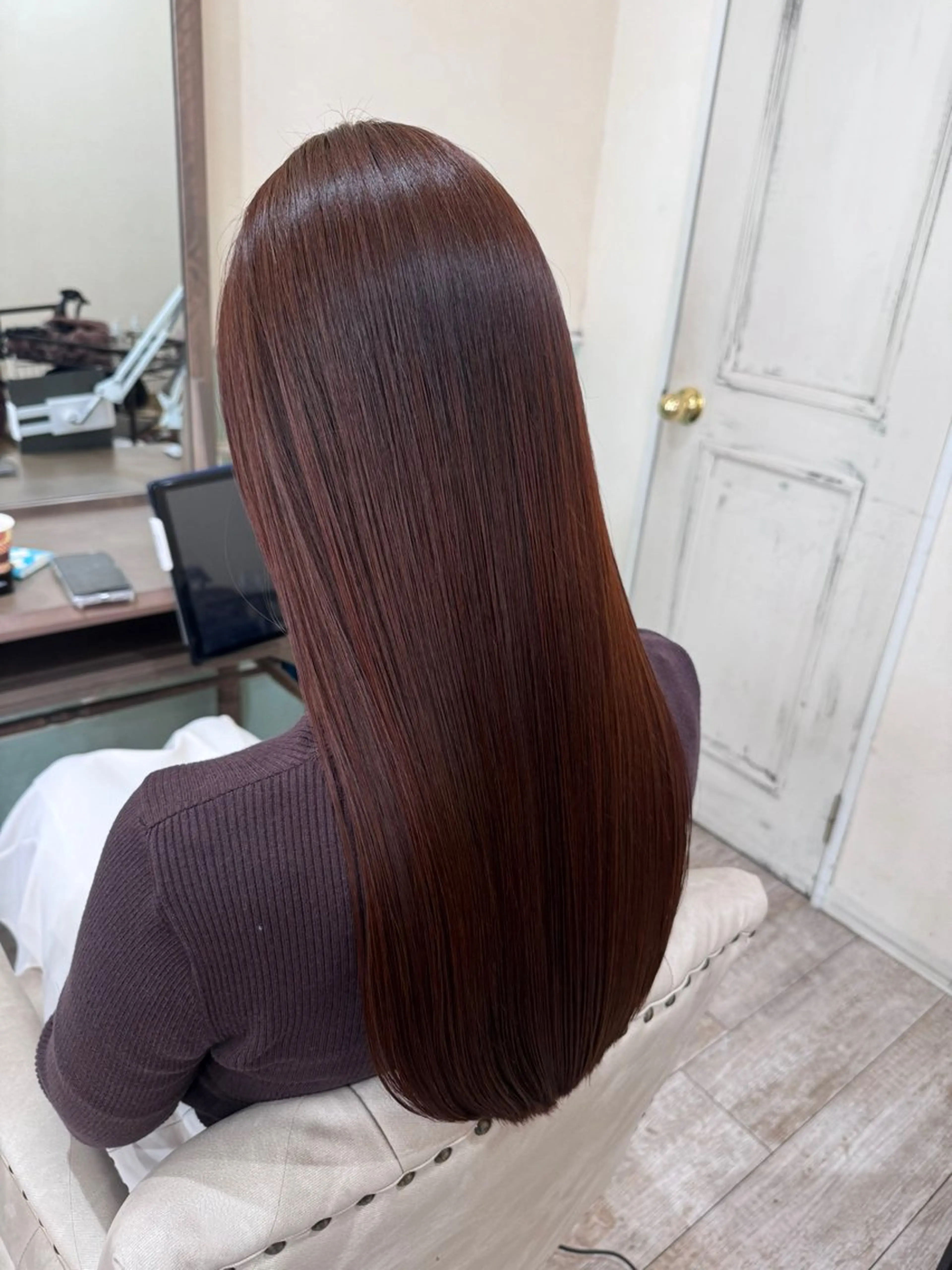 ロング カラー 髪質改善 レイヤーカット ロング カット ヘアカラー 縮毛矯正 トリートメント 新越谷noble店長 松本拓也▶◀*.のヘアスタイル