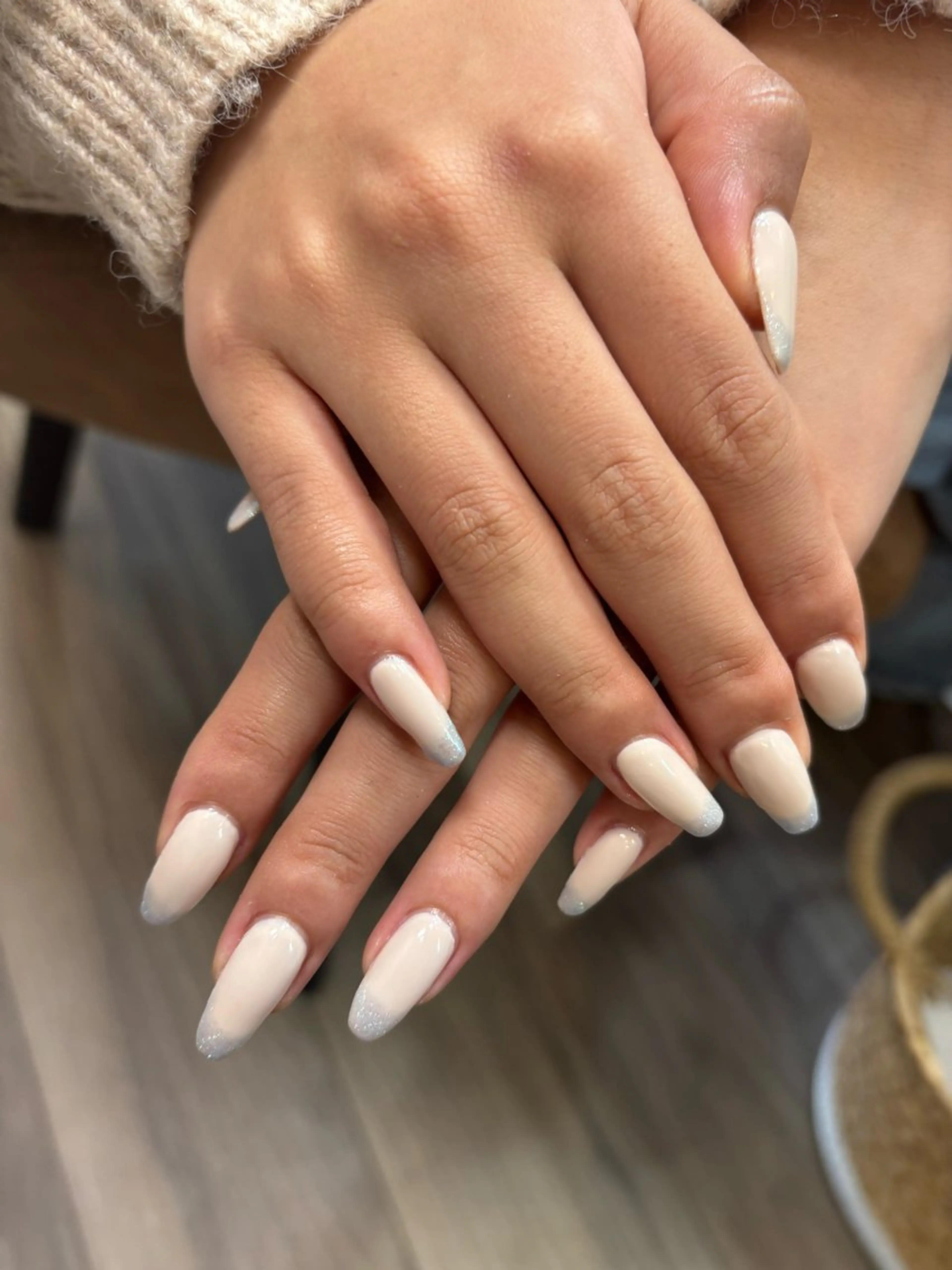 ネイル ラメ(グリッター) 水色 シンプルネイル lealea Ayakaのネイルデザイン