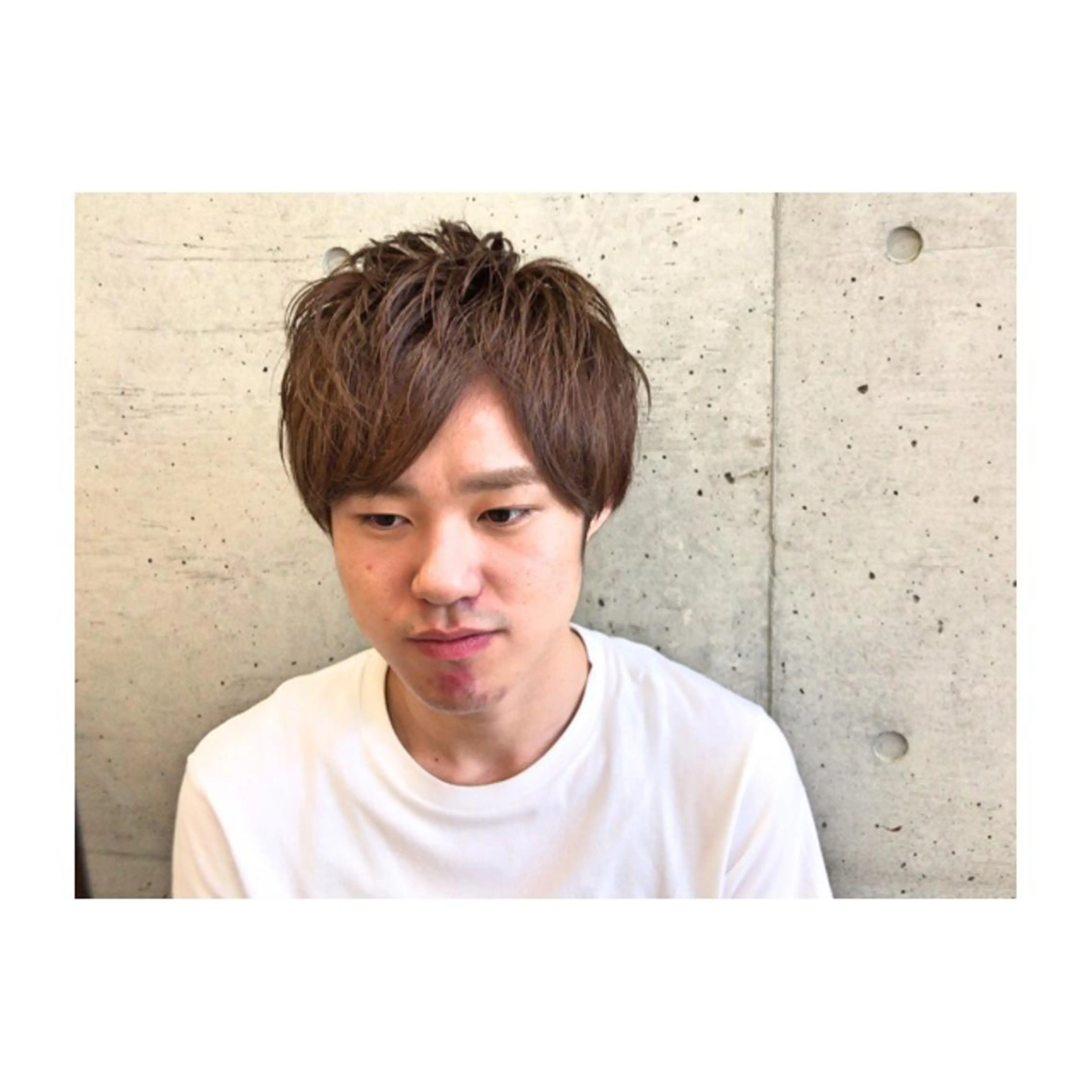 カラー メンズ マッシュ アッシュ 大栗 佑也  髪質改善のヘアスタイル