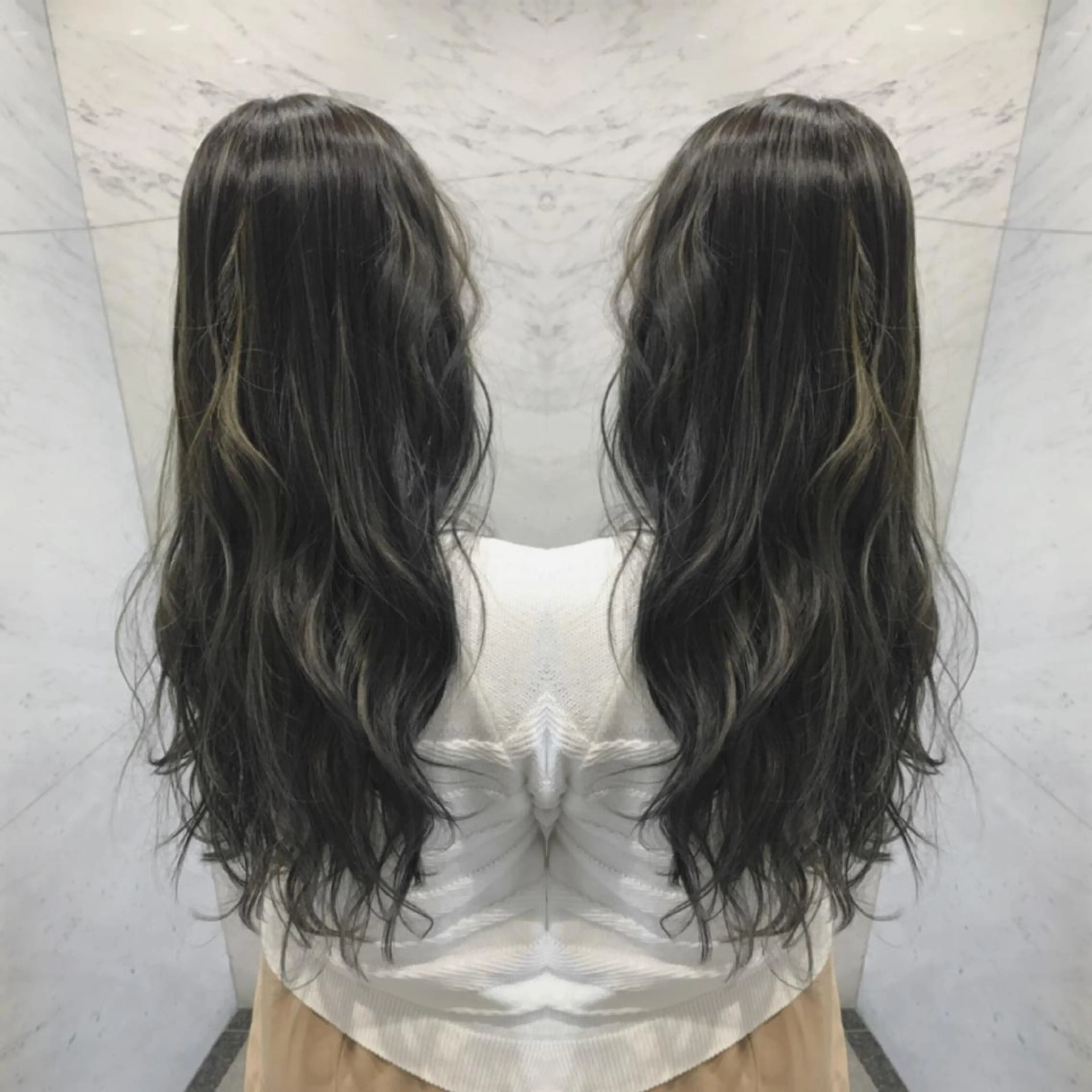 ロング カラー ヘアカラー cecil hair所属・重政 和樹のヘアスタイル