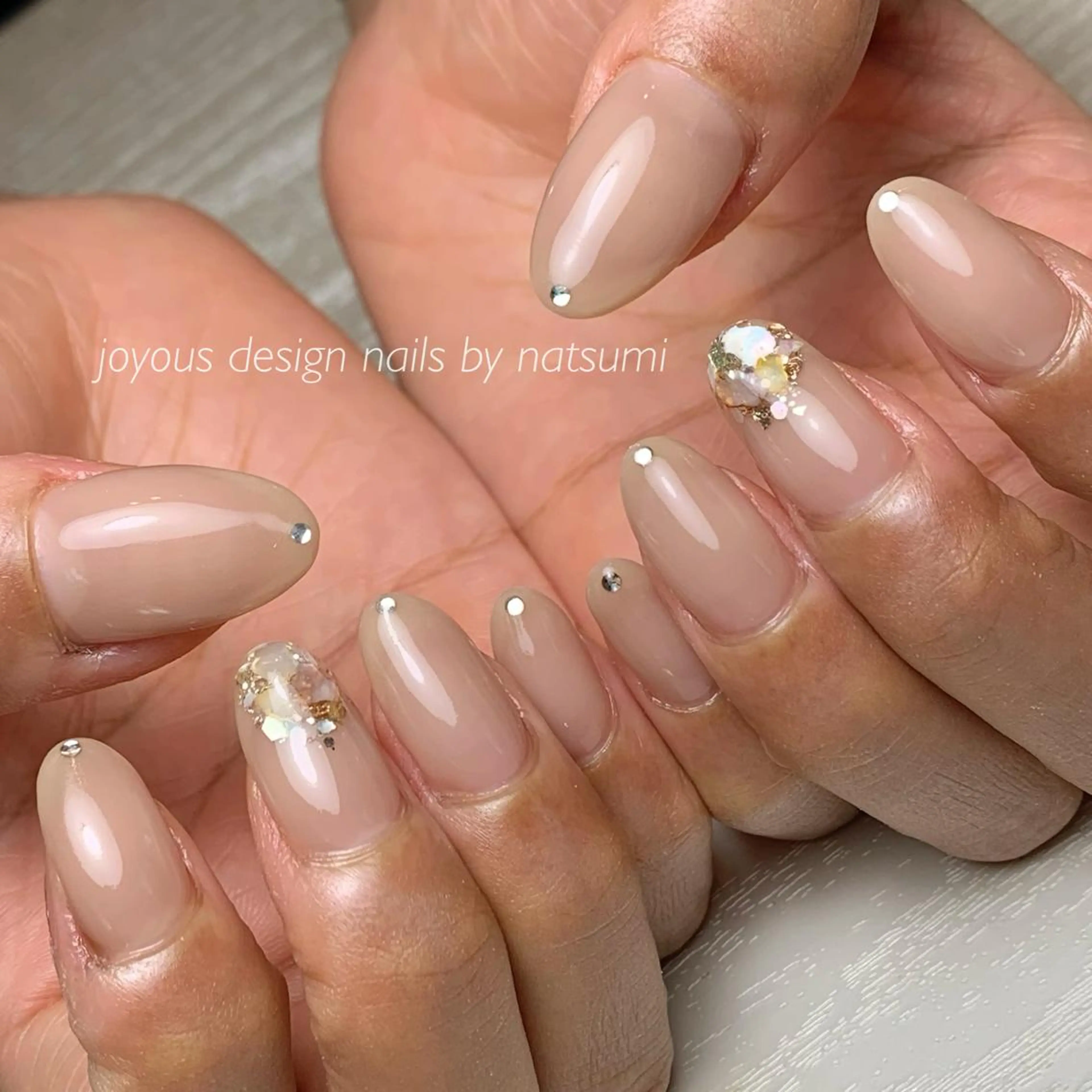 ネイル ストーンネイル ハンドネイル jdn natsumiのネイルデザイン