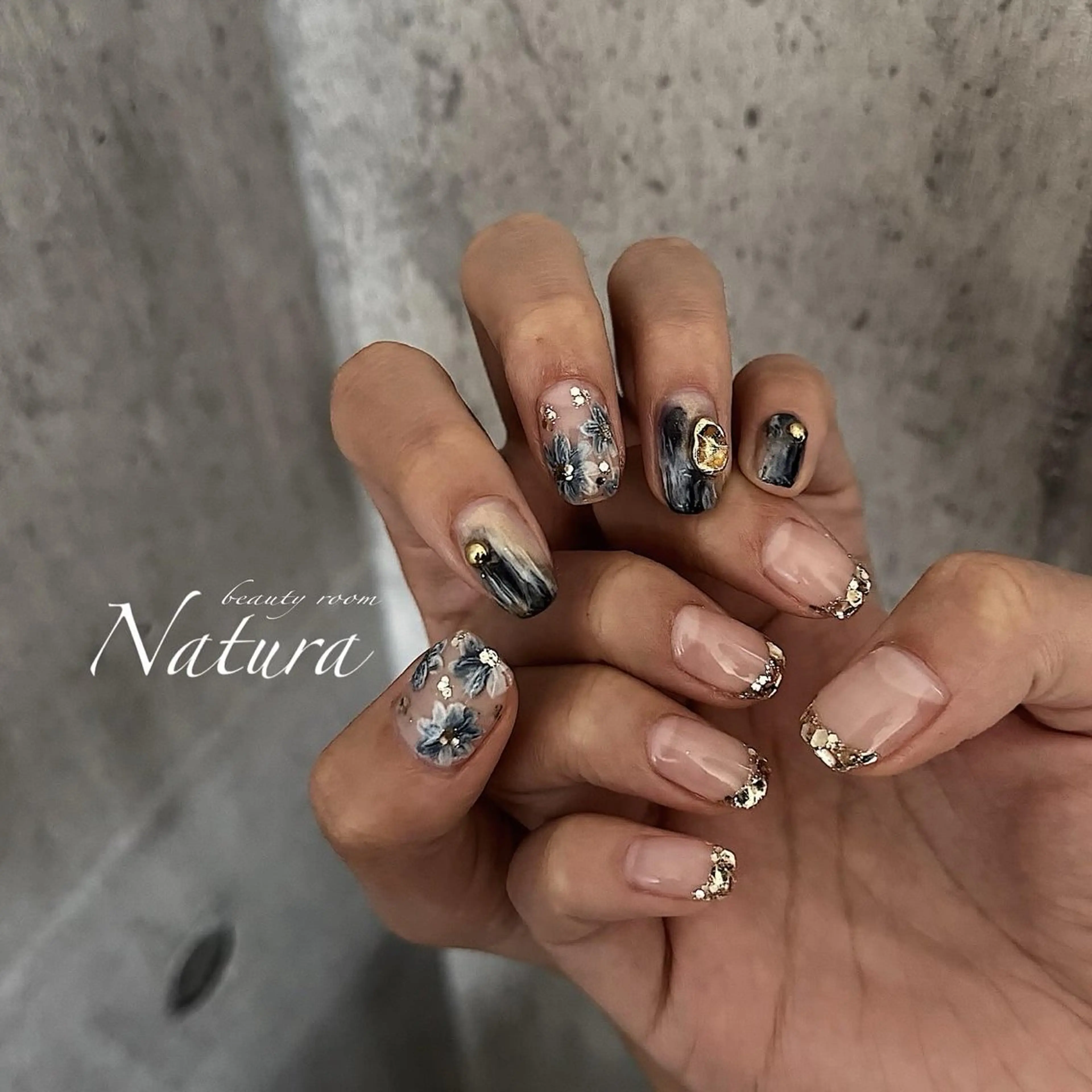 ネイル フラワーネイル ハンドネイル beautyroom Naturaのネイルデザイン