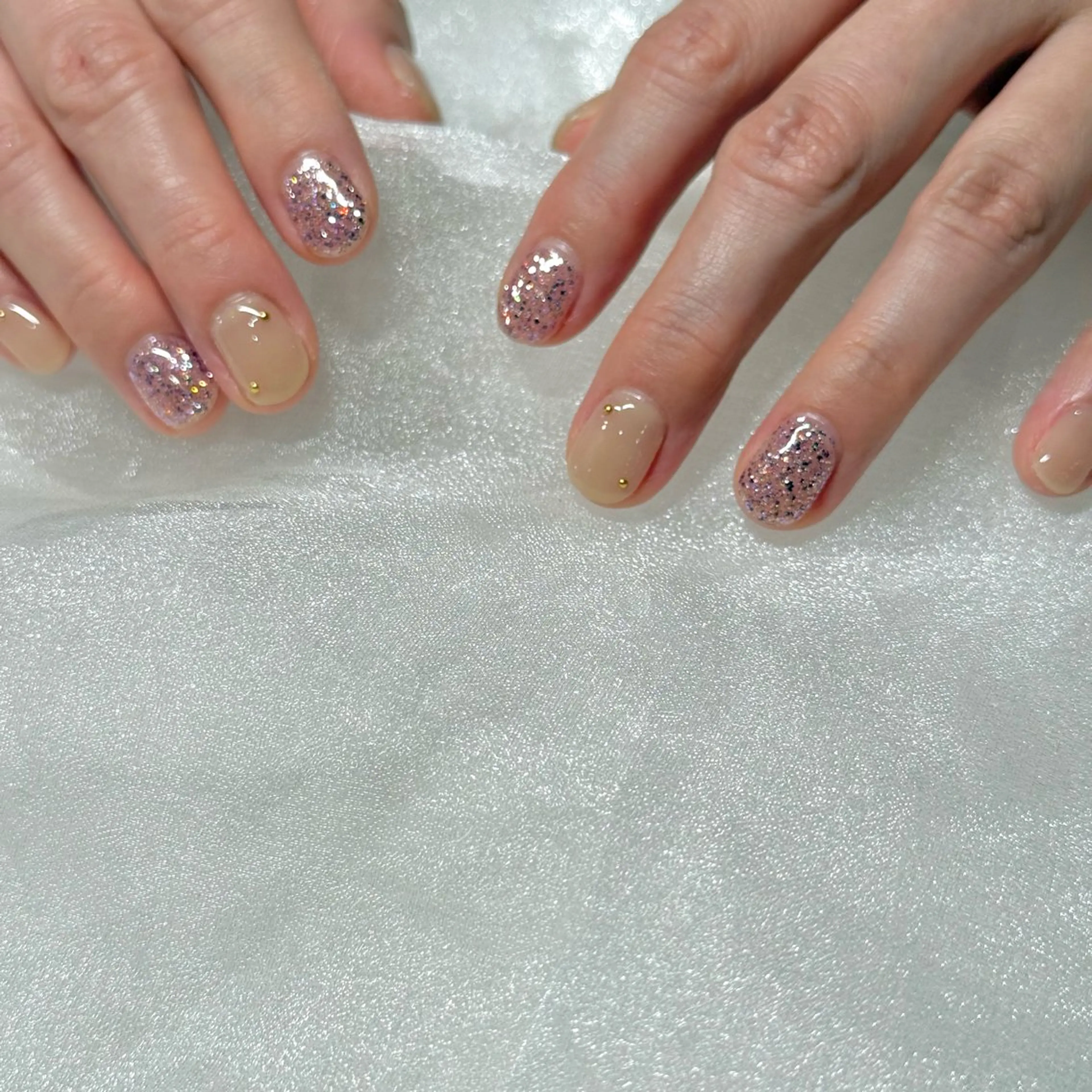 ネイル ラメ(グリッター) ハンドネイル chika .のネイルデザイン